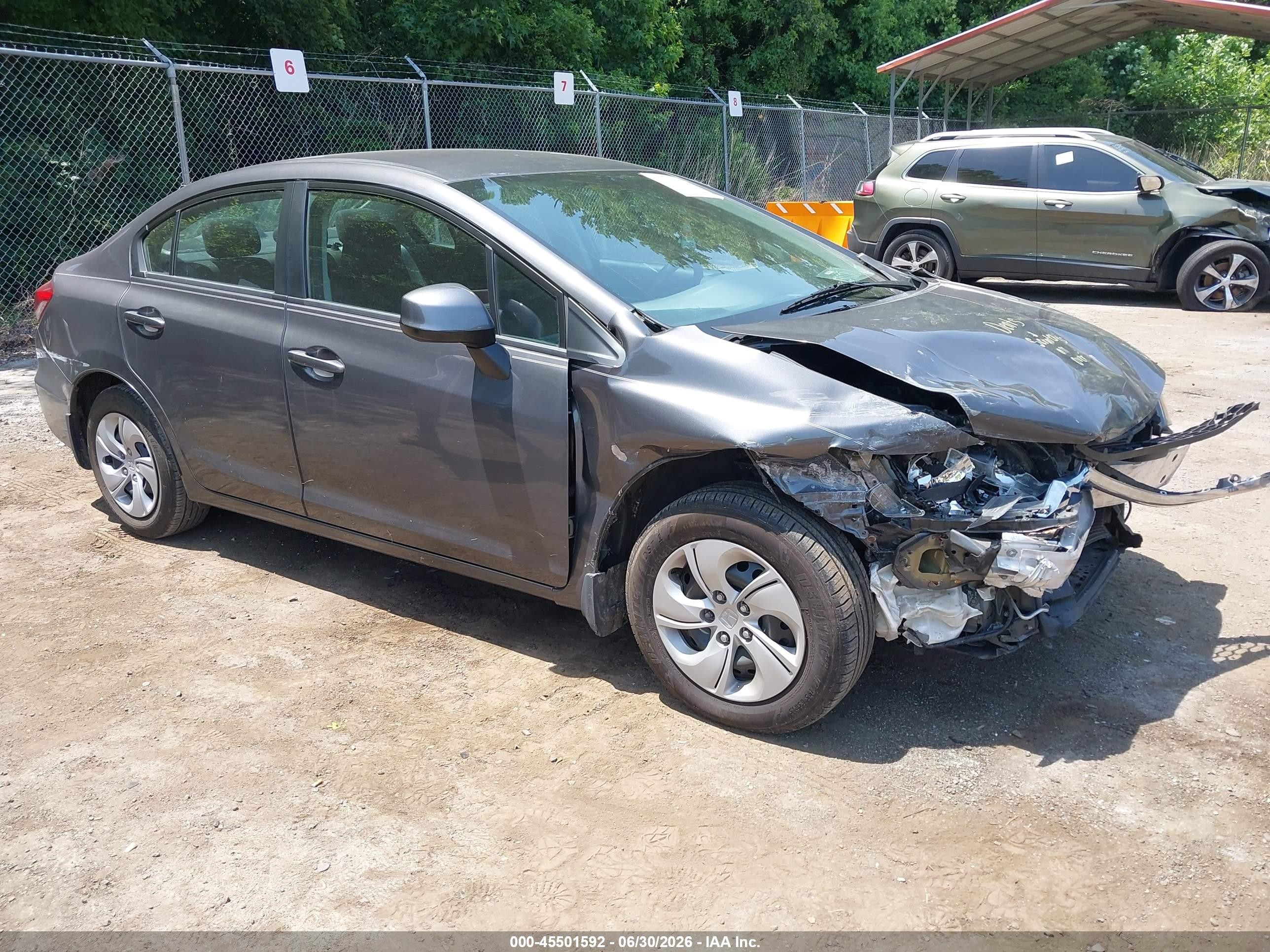 2013 Honda Civic Lx Gray vin: 2HGFB2F54DH603166