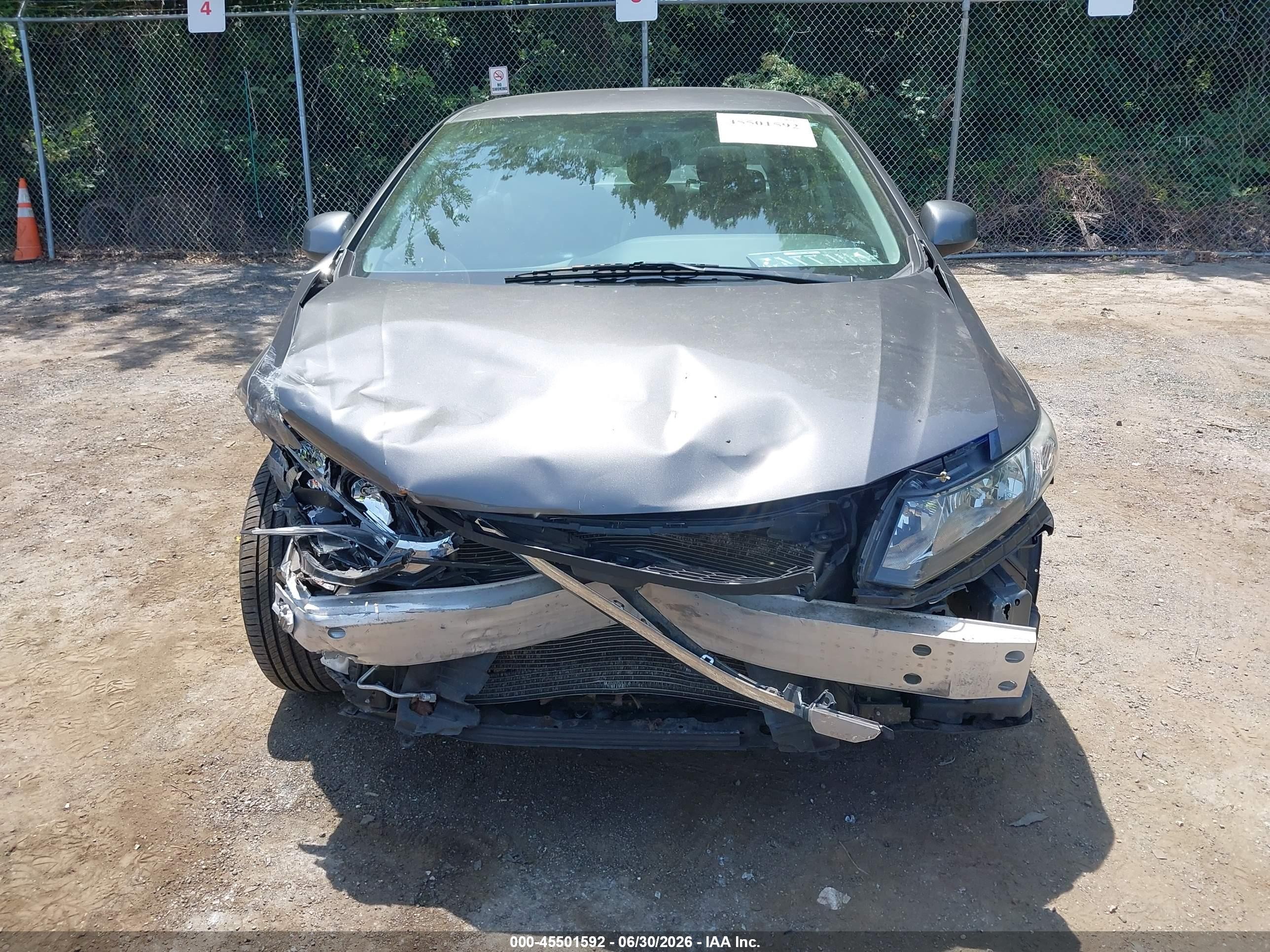 2013 Honda Civic Lx Gray vin: 2HGFB2F54DH603166