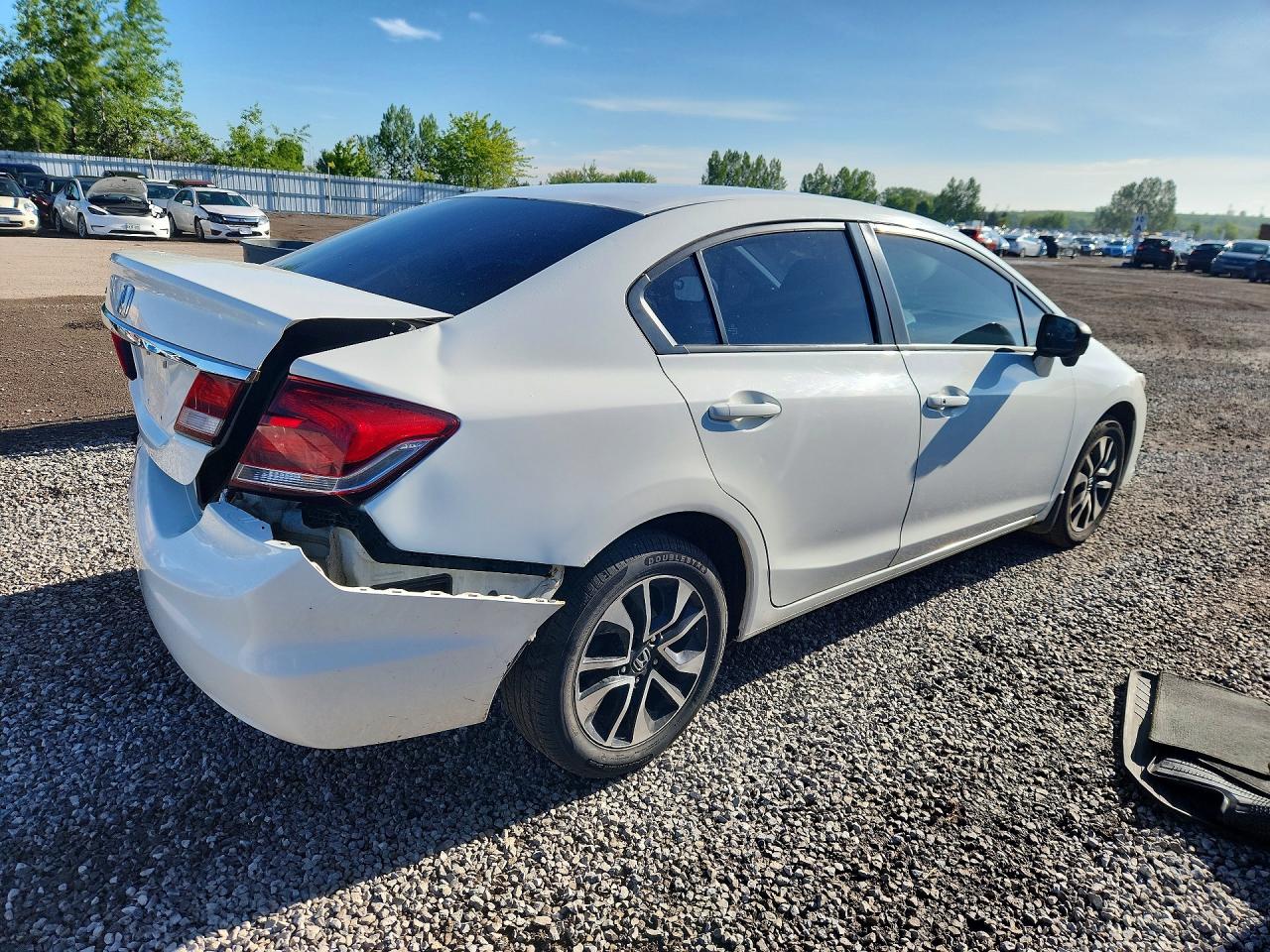 2014 Honda Civic Lx White vin: 2HGFB2F54EH012482