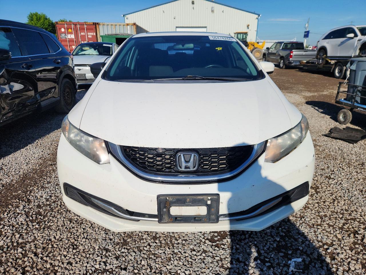 2014 Honda Civic Lx White vin: 2HGFB2F54EH012482