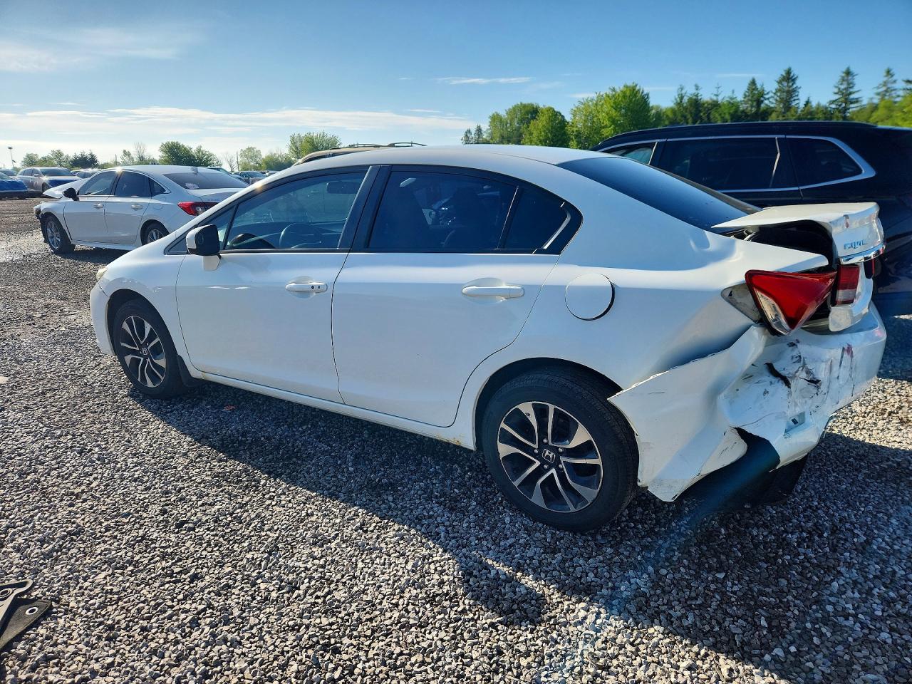 2014 Honda Civic Lx White vin: 2HGFB2F54EH012482