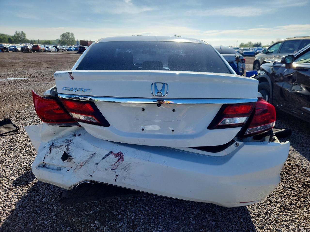2014 Honda Civic Lx White vin: 2HGFB2F54EH012482