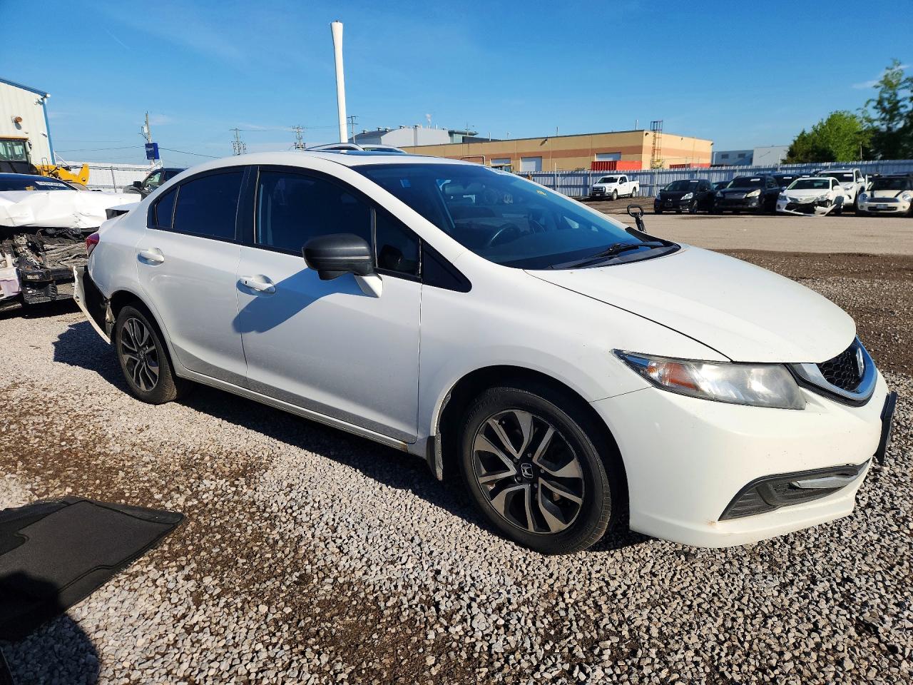 2014 Honda Civic Lx White vin: 2HGFB2F54EH012482