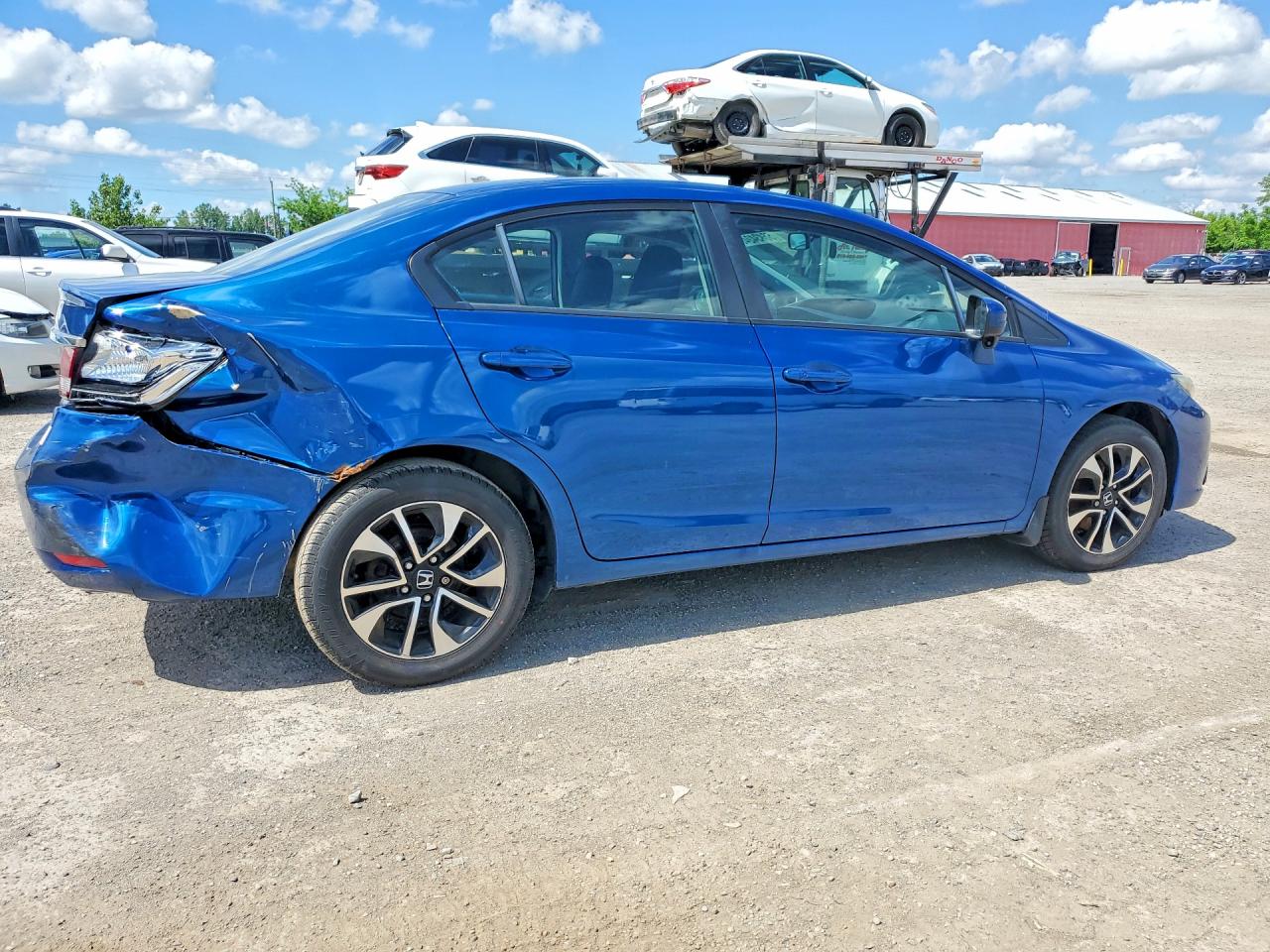 2014 Honda Civic Lx Blue vin: 2HGFB2F54EH029122
