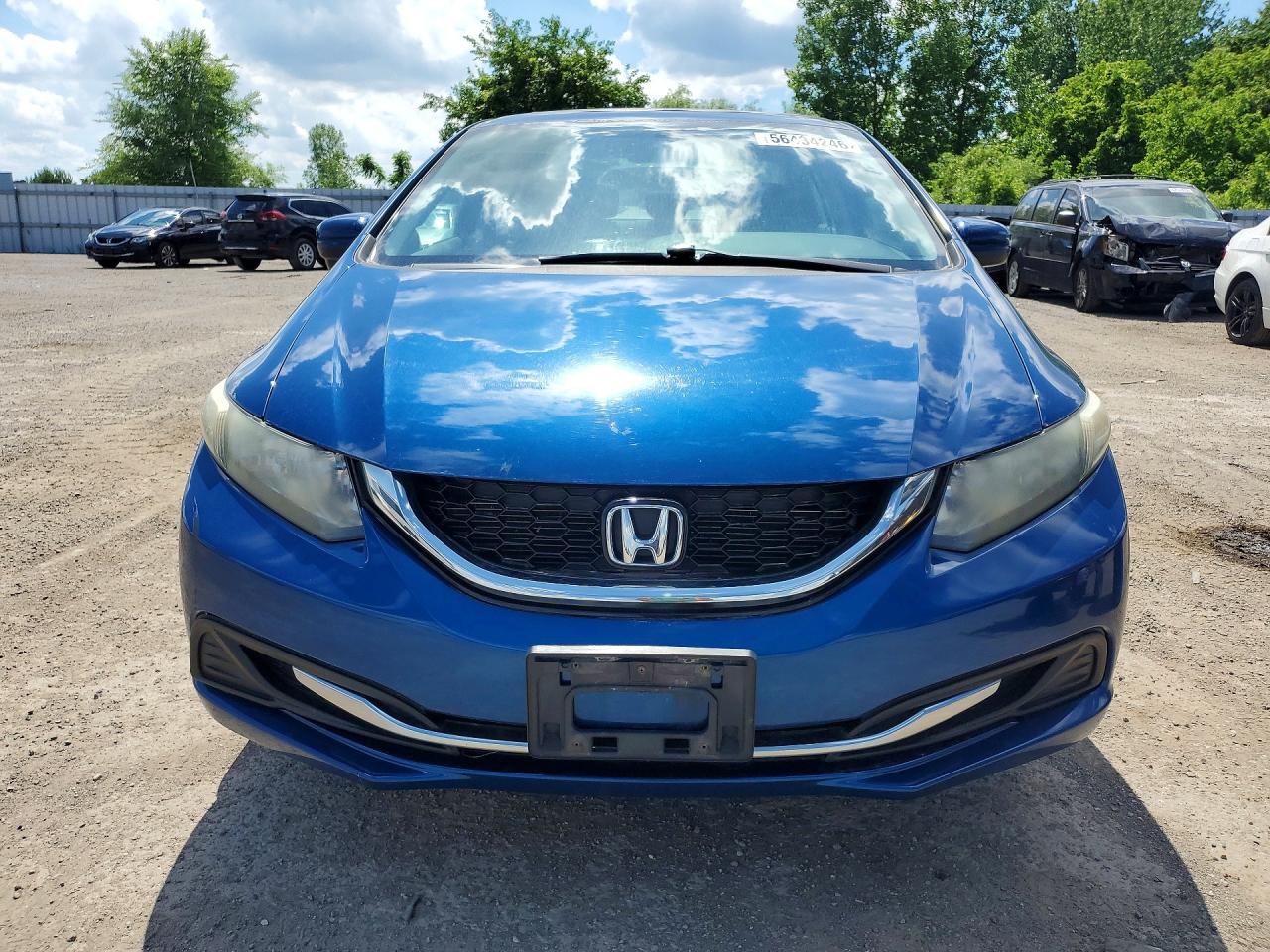 2014 Honda Civic Lx Blue vin: 2HGFB2F54EH029122