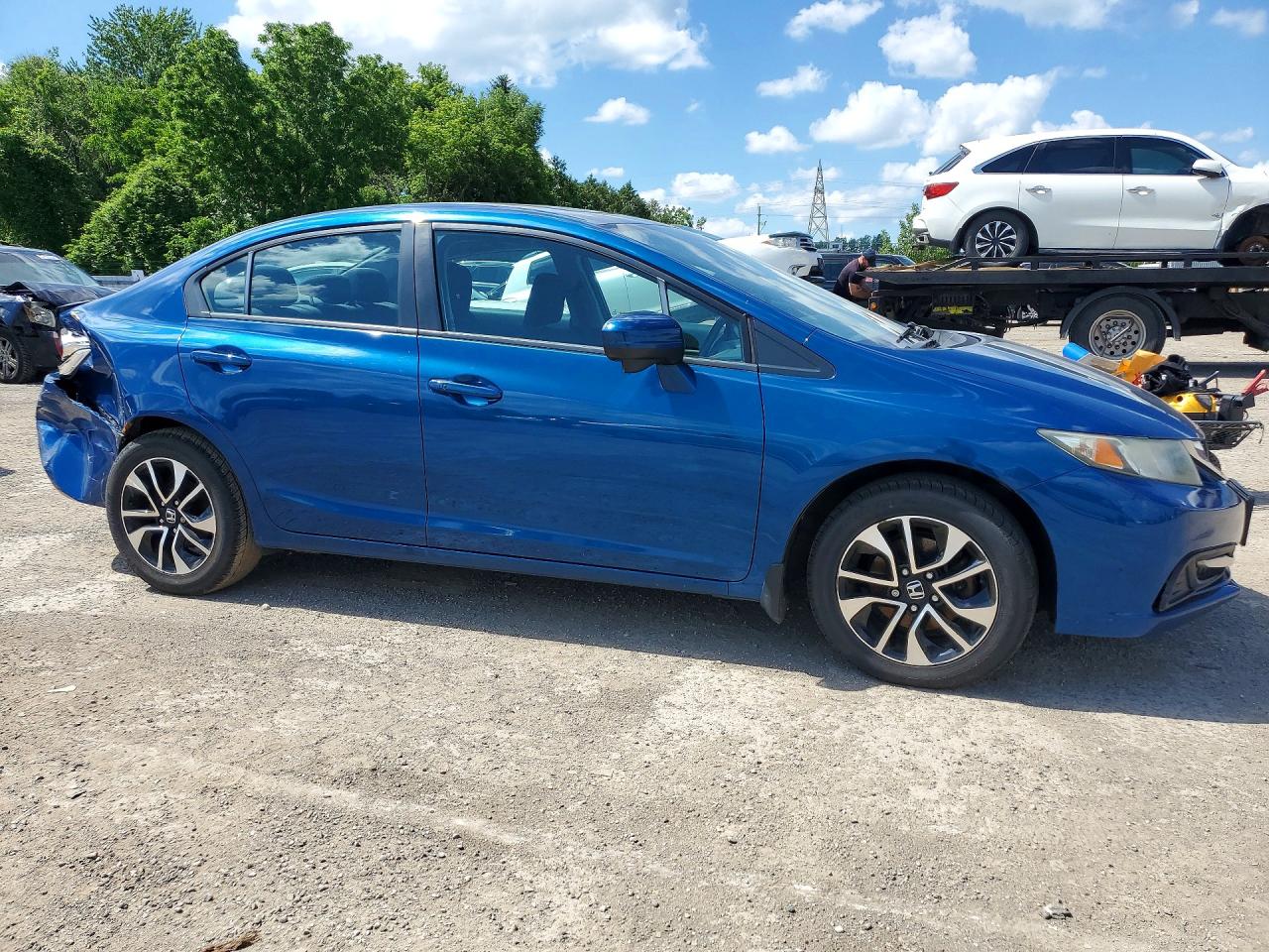 2014 Honda Civic Lx Blue vin: 2HGFB2F54EH029122