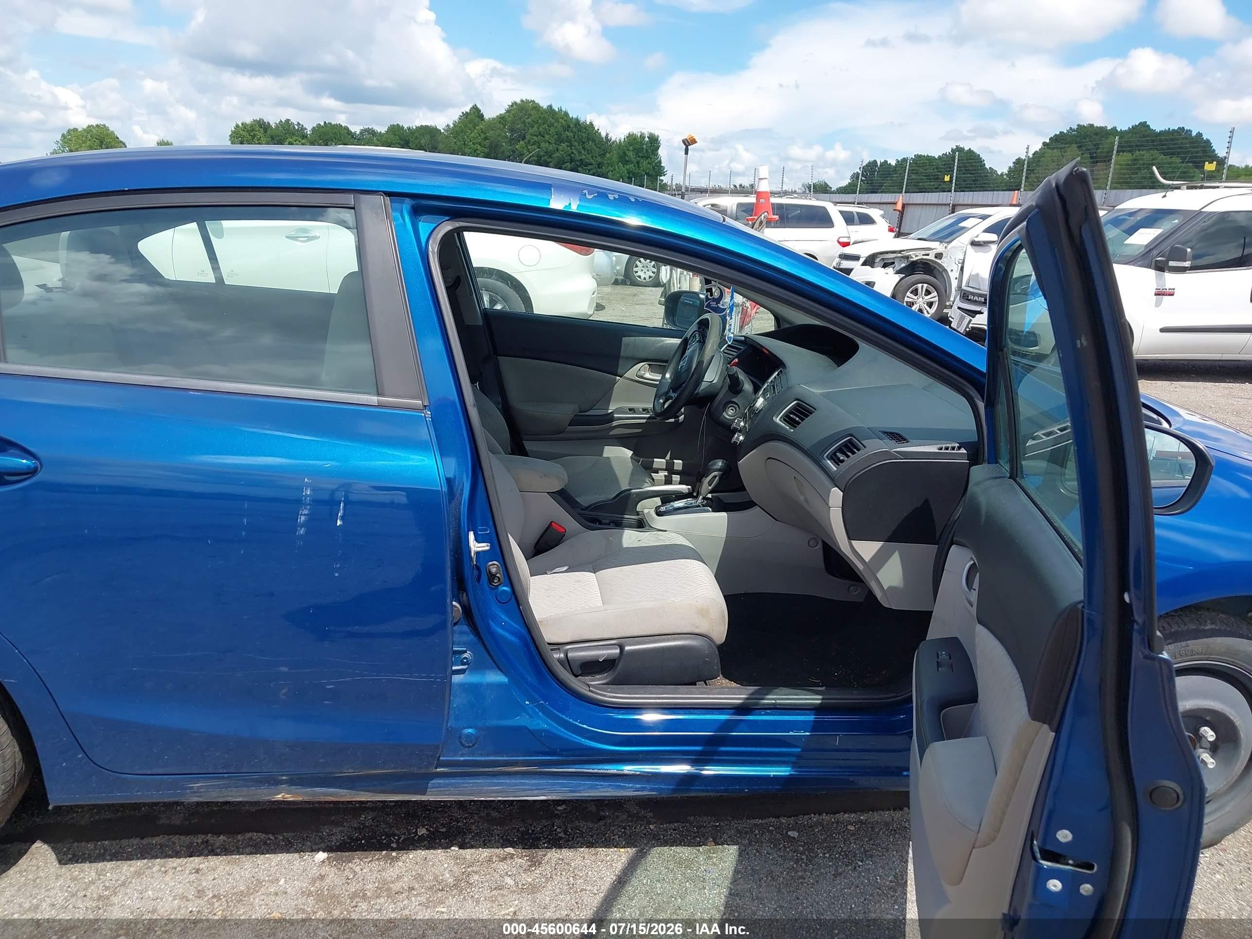 2014 Honda Civic Lx Blue vin: 2HGFB2F54EH501447