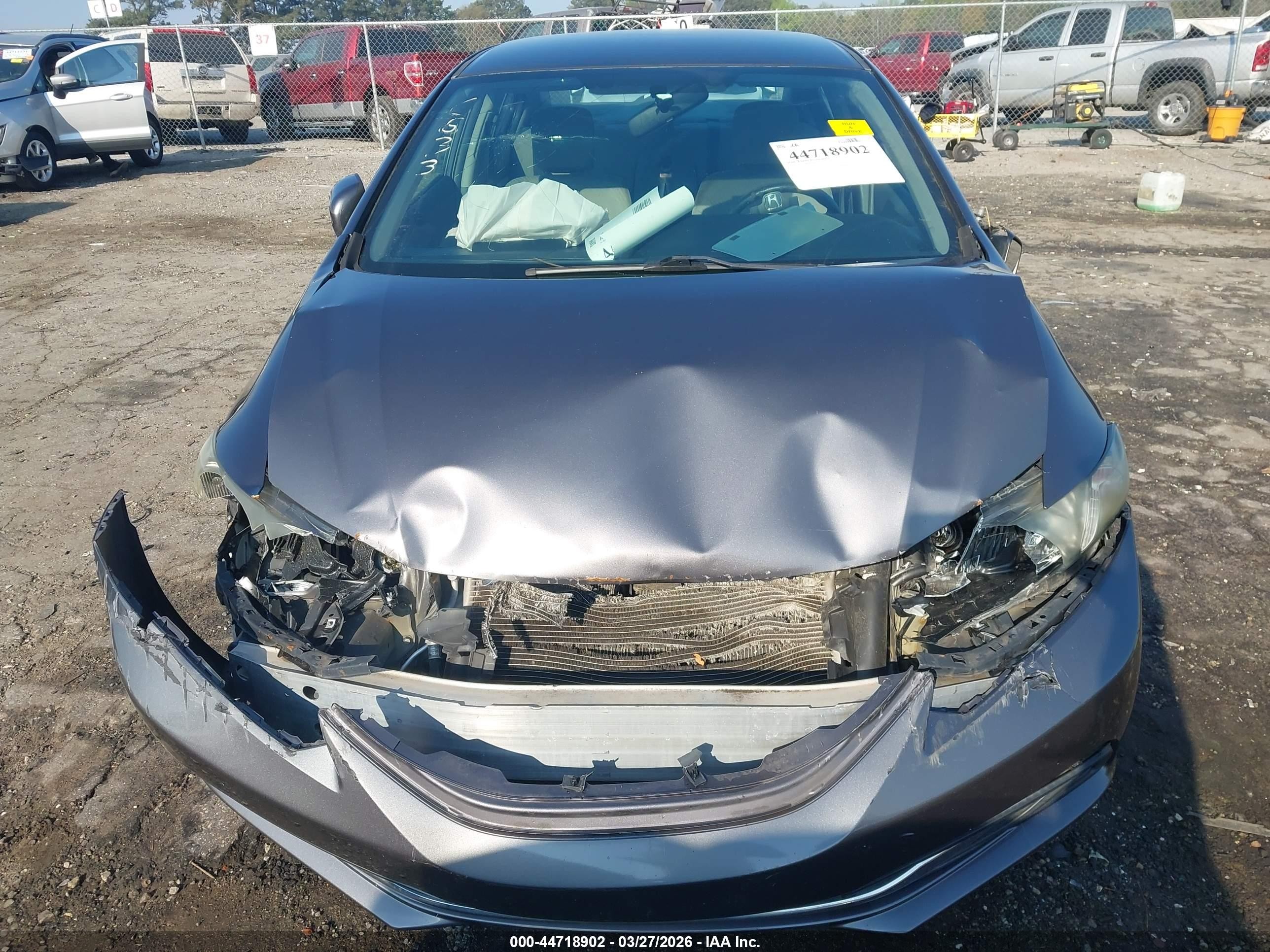 2014 Honda Civic Lx Gray vin: 2HGFB2F54EH506633