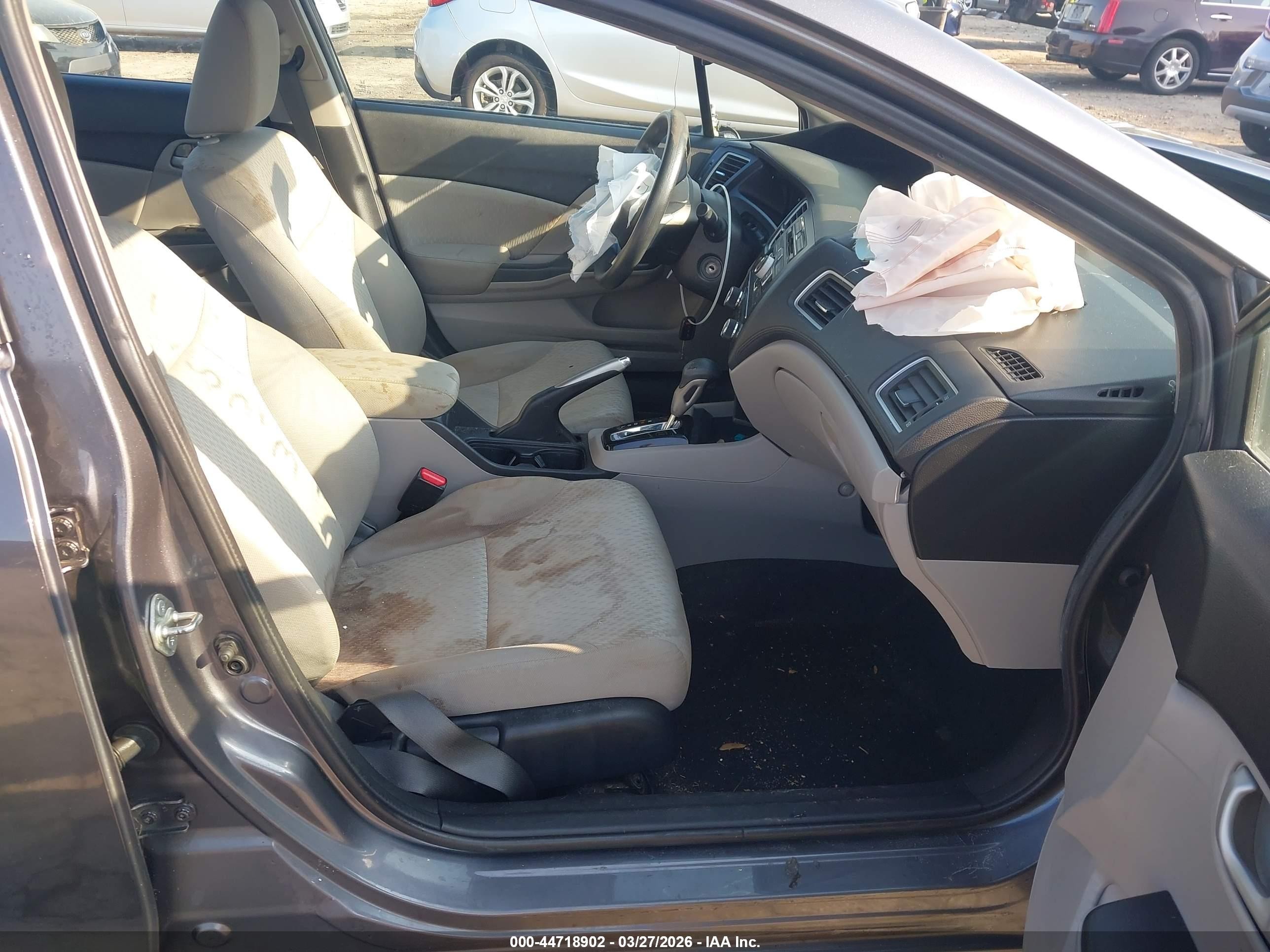 2014 Honda Civic Lx Gray vin: 2HGFB2F54EH506633