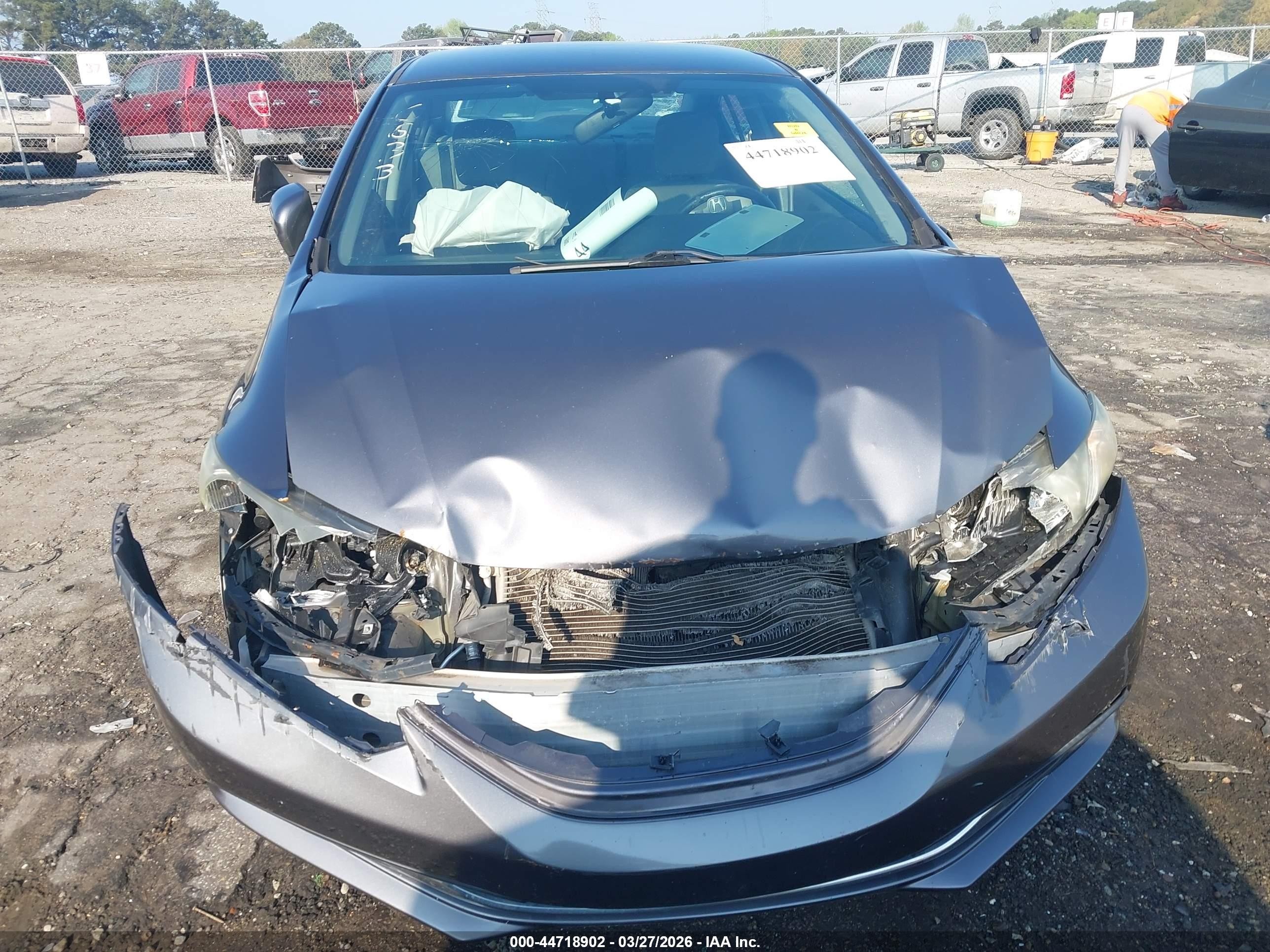2014 Honda Civic Lx Gray vin: 2HGFB2F54EH506633