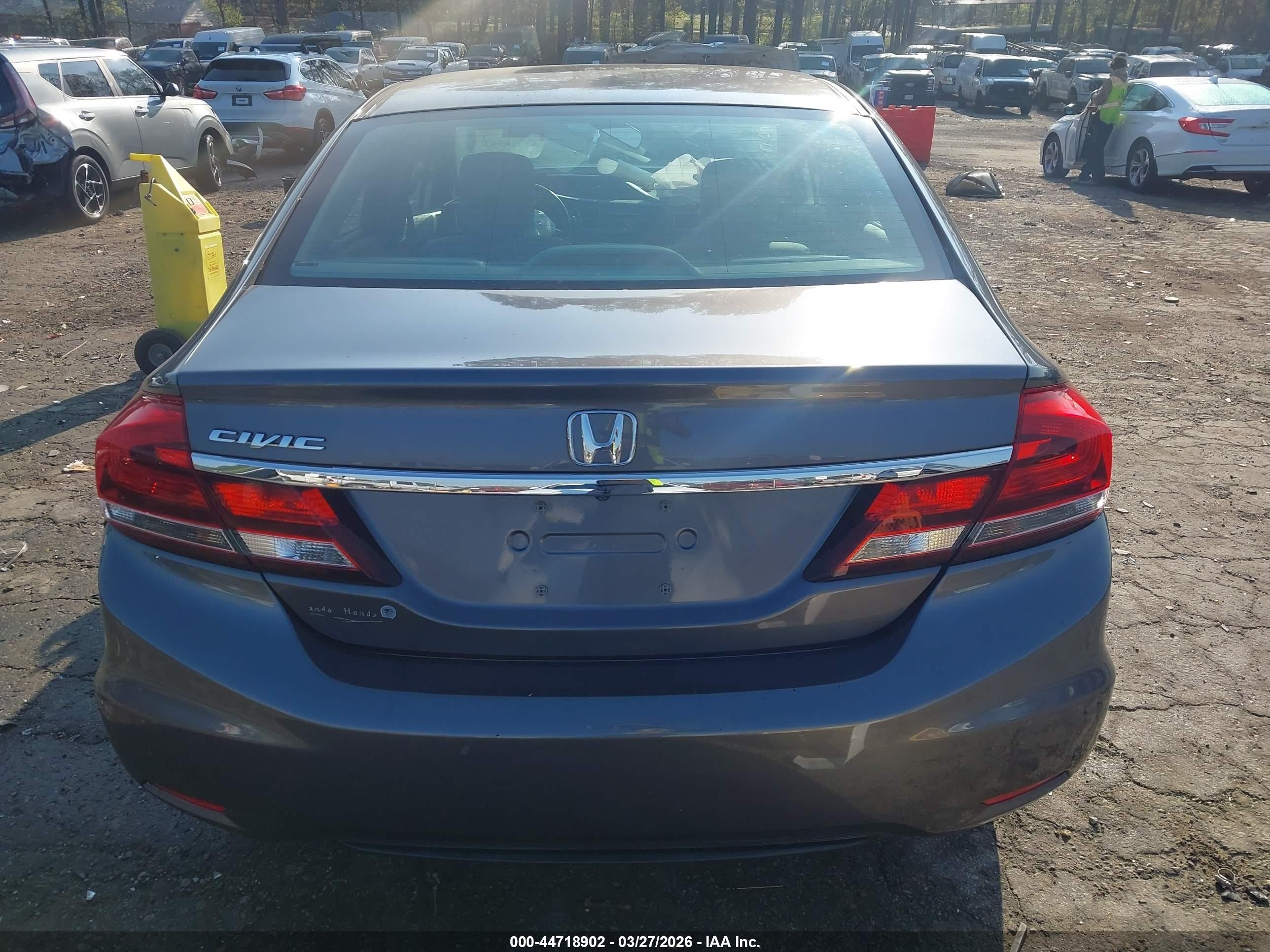 2014 Honda Civic Lx Gray vin: 2HGFB2F54EH506633