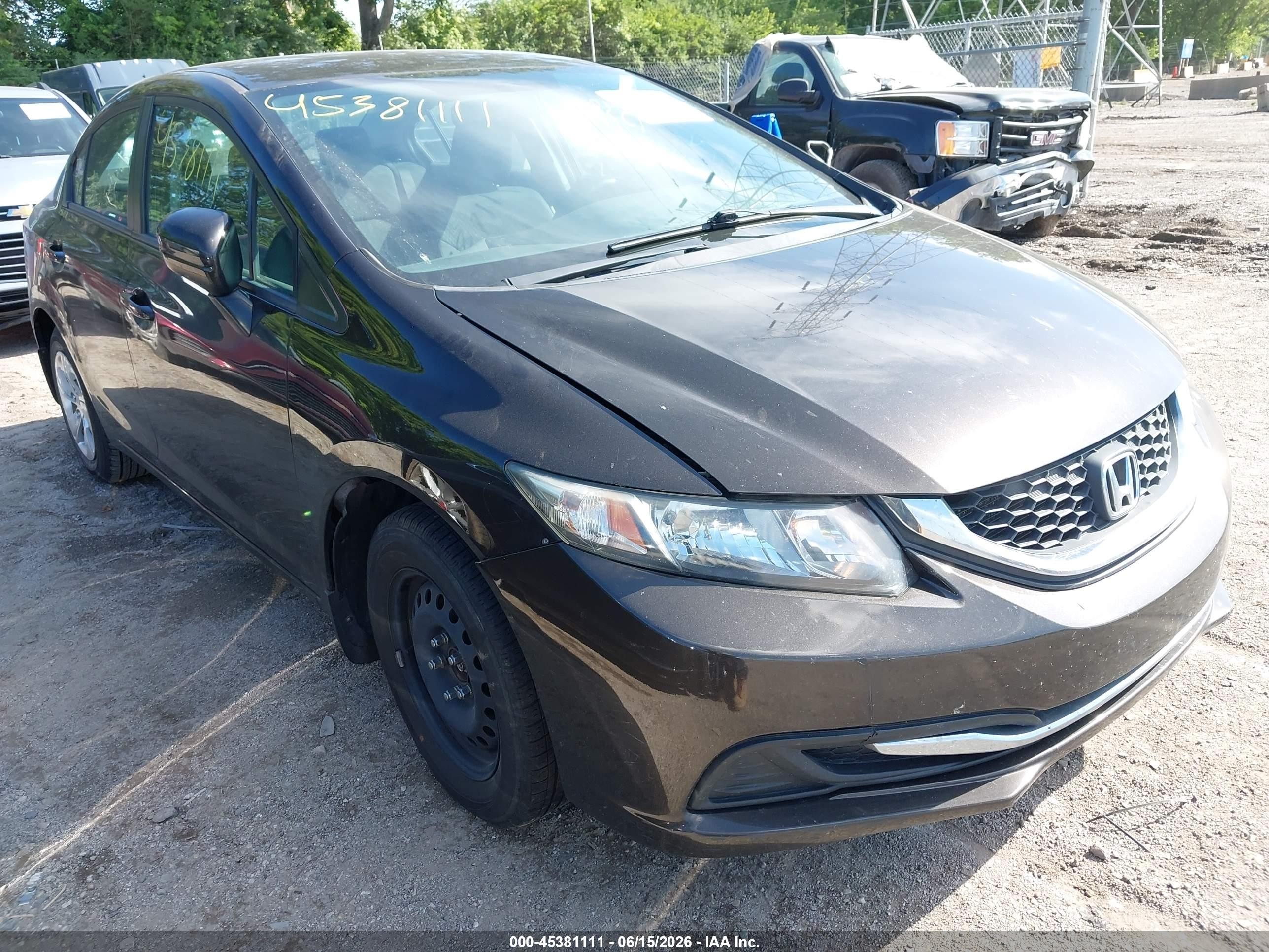 2014 Honda Civic Lx Коричневый vin: 2HGFB2F54EH511167