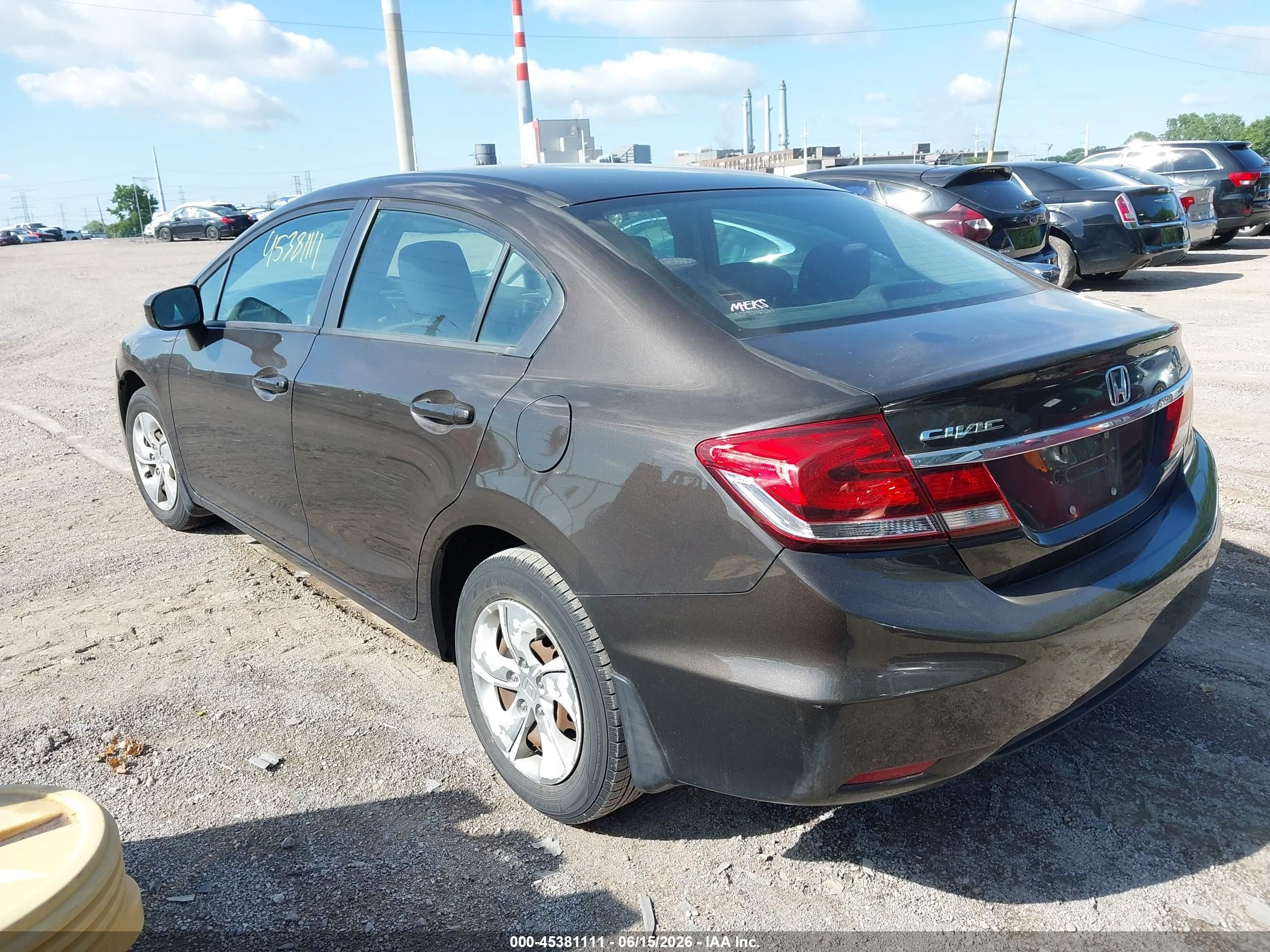 2014 Honda Civic Lx Коричневый vin: 2HGFB2F54EH511167