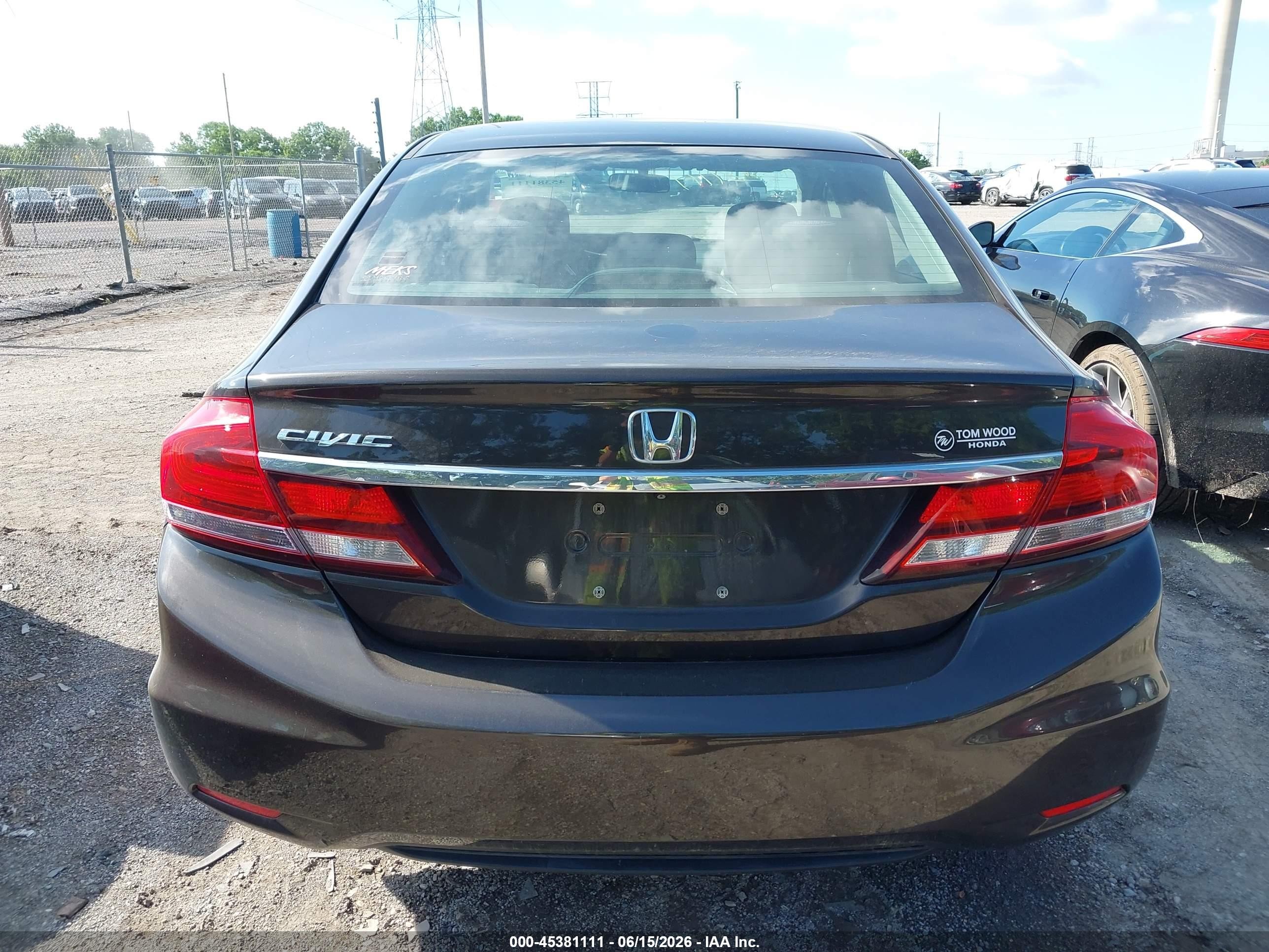 2014 Honda Civic Lx Коричневый vin: 2HGFB2F54EH511167