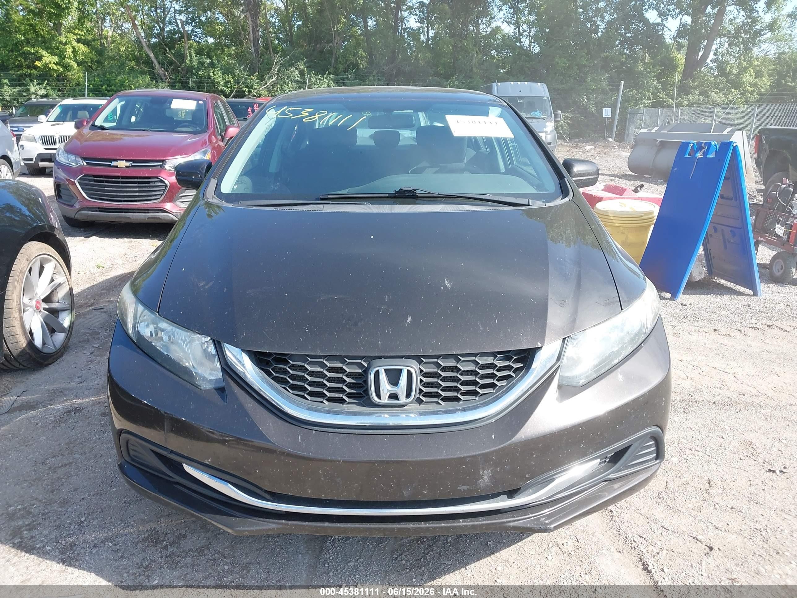 2014 Honda Civic Lx Коричневый vin: 2HGFB2F54EH511167
