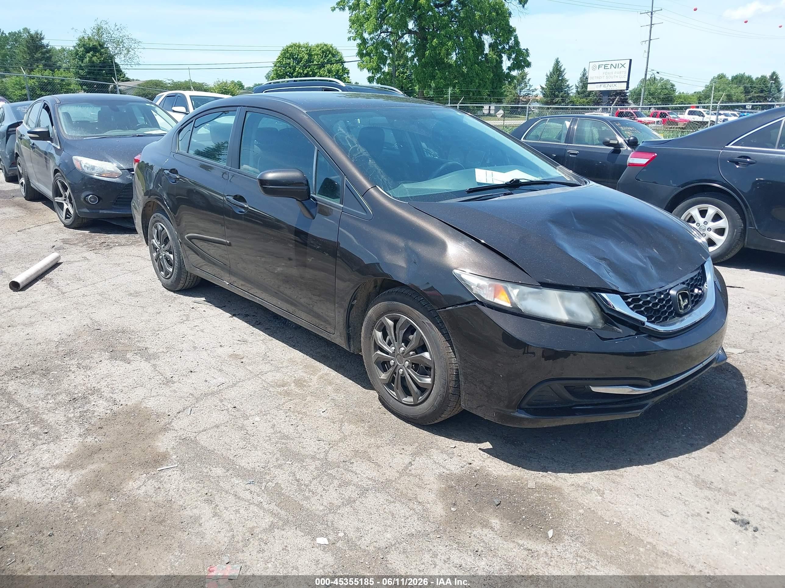 2014 Honda Civic Lx Brown vin: 2HGFB2F54EH515056