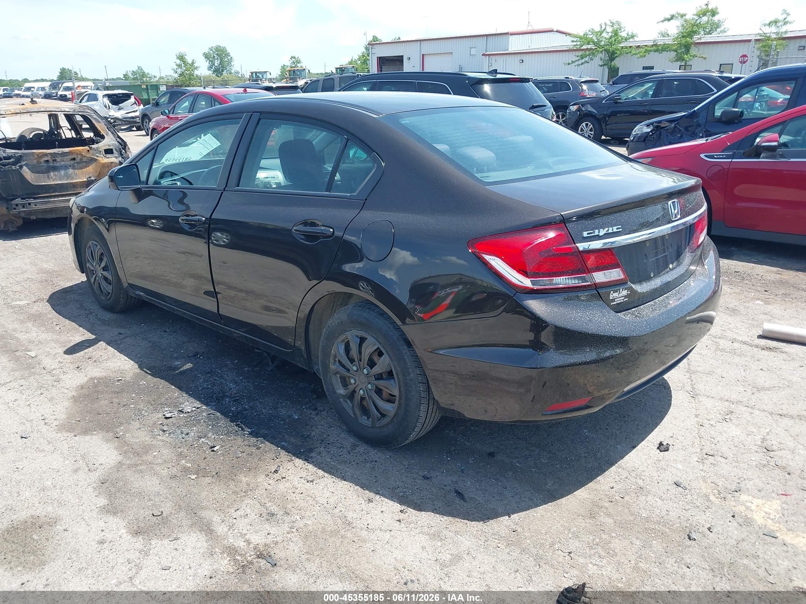 2014 Honda Civic Lx Brown vin: 2HGFB2F54EH515056