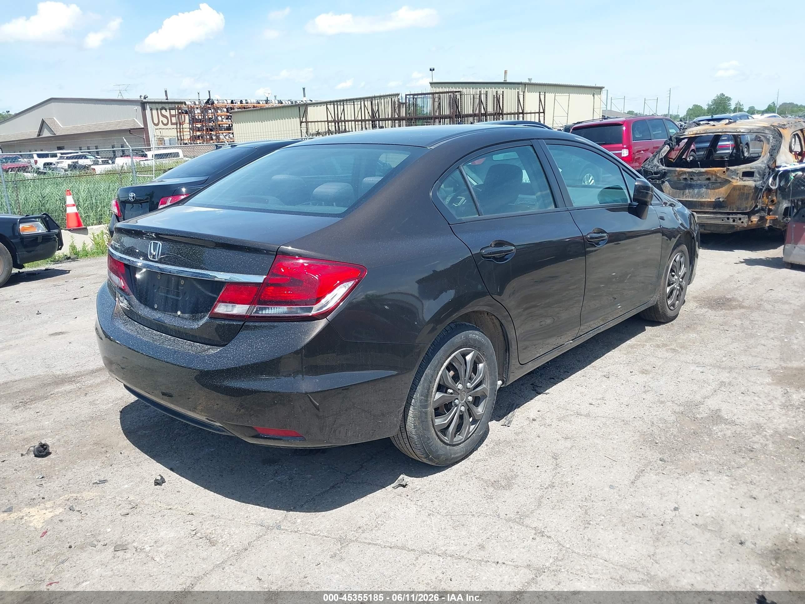 2014 Honda Civic Lx Brown vin: 2HGFB2F54EH515056