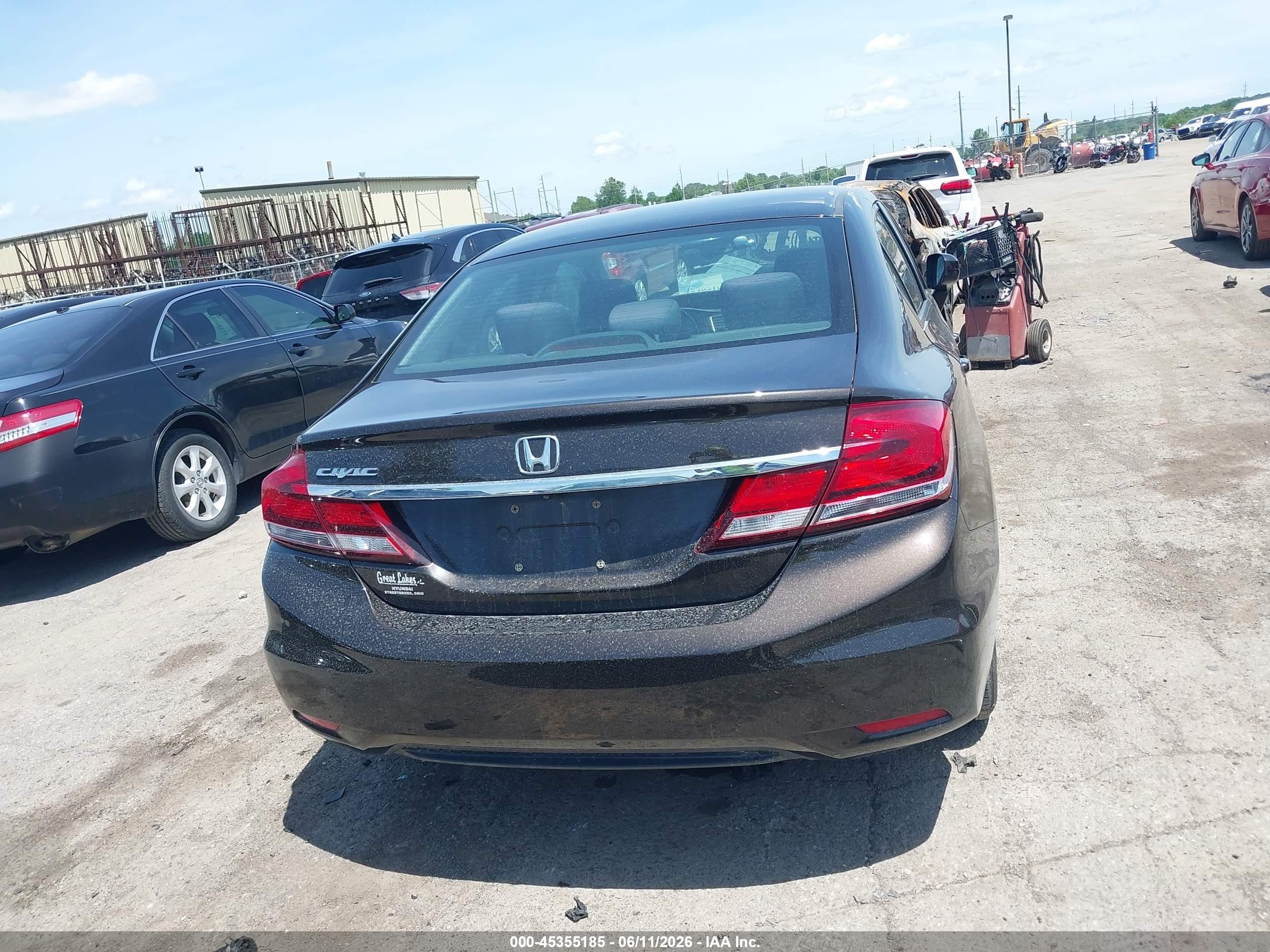 2014 Honda Civic Lx Brown vin: 2HGFB2F54EH515056
