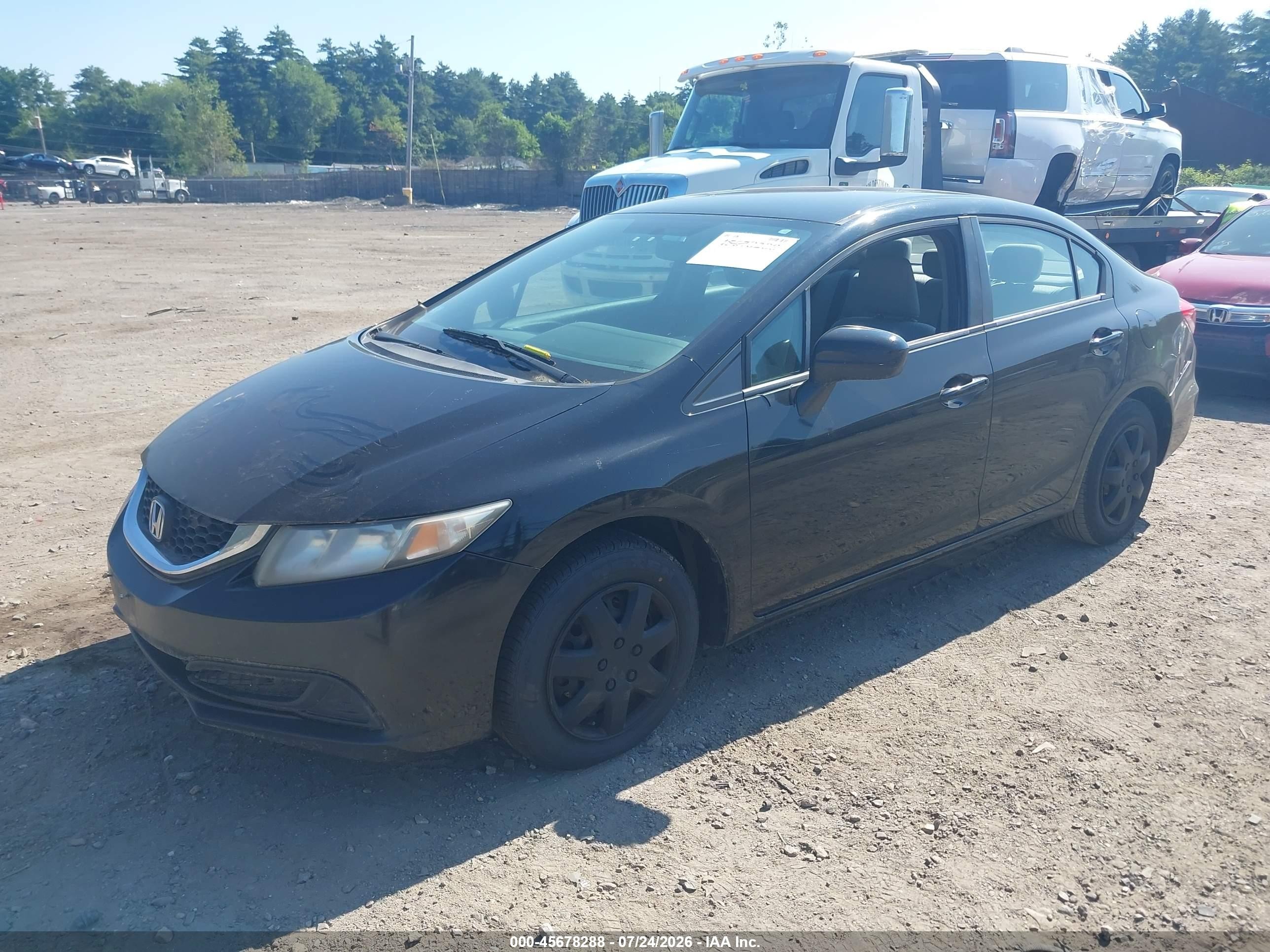 2014 Honda Civic Lx Black vin: 2HGFB2F54EH517471