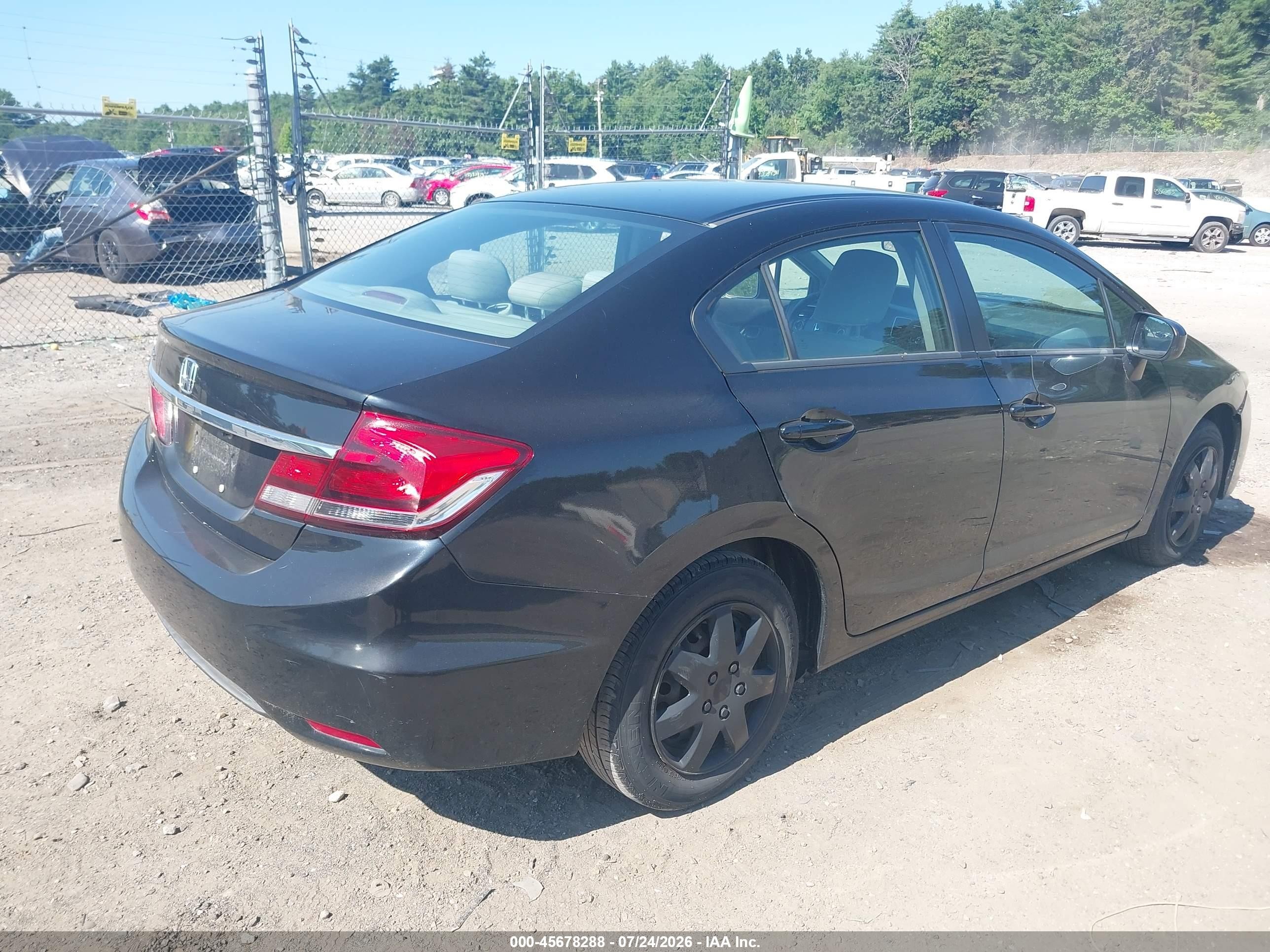 2014 Honda Civic Lx Black vin: 2HGFB2F54EH517471