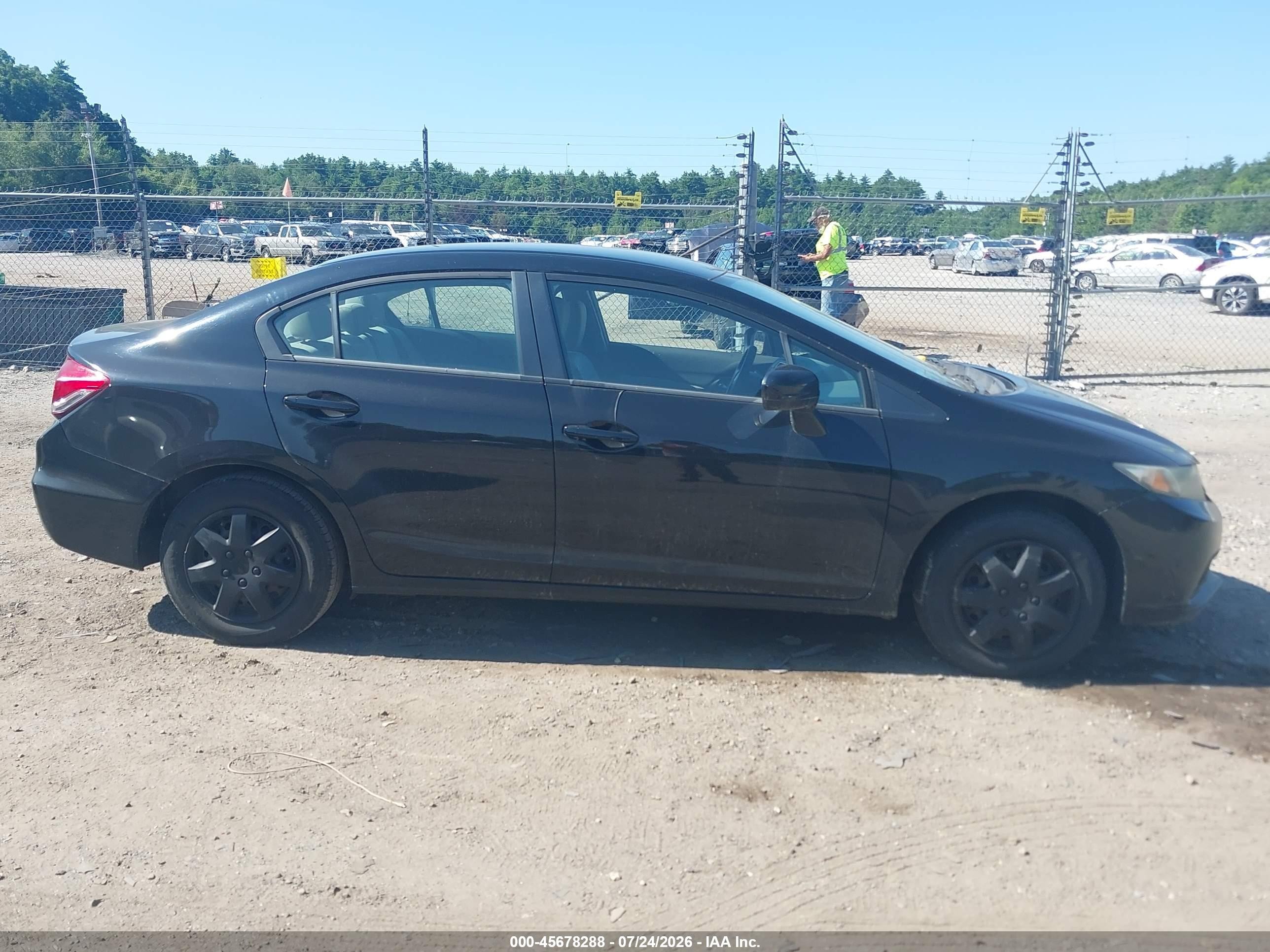 2014 Honda Civic Lx Black vin: 2HGFB2F54EH517471