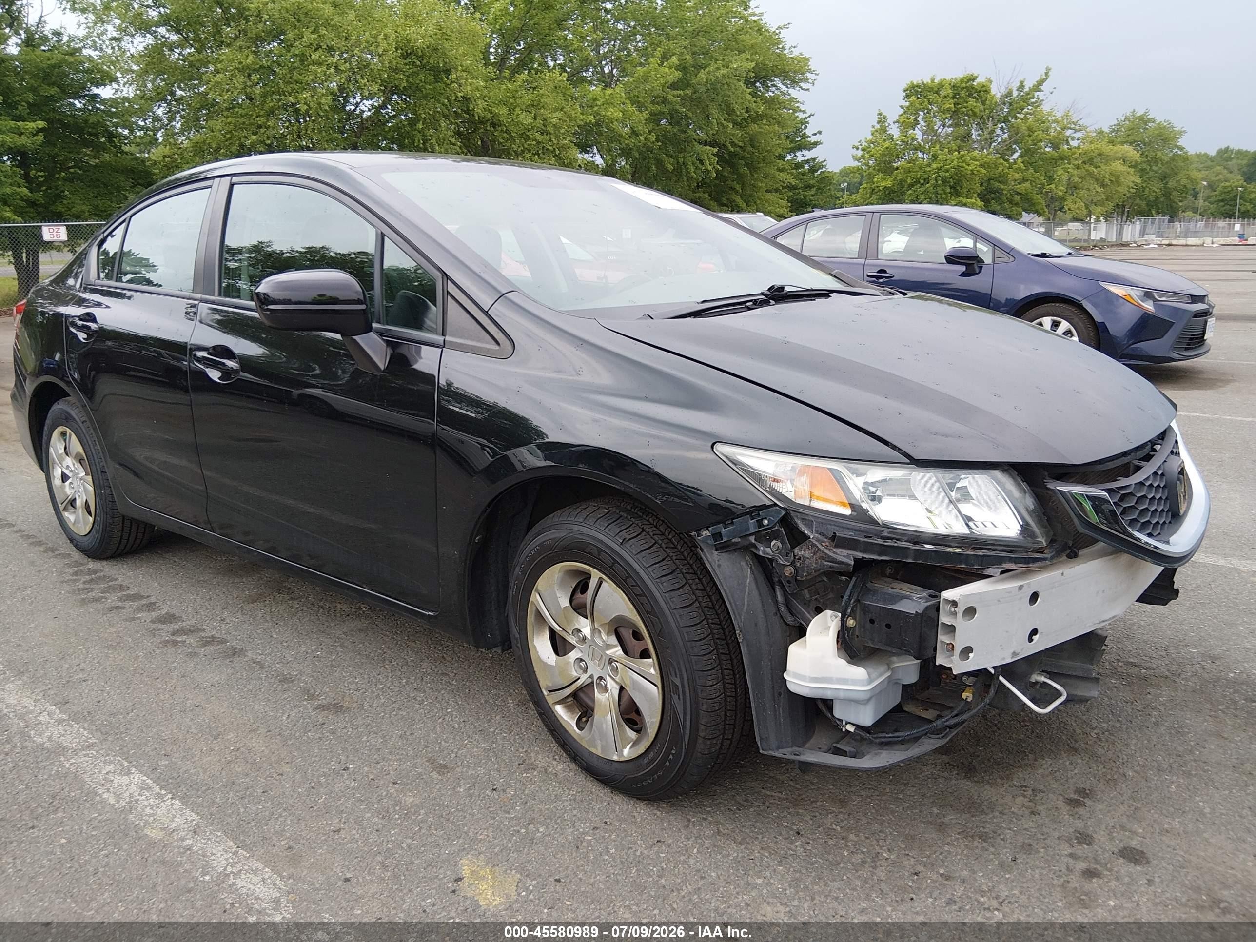 2014 Honda Civic Lx Black vin: 2HGFB2F54EH519026