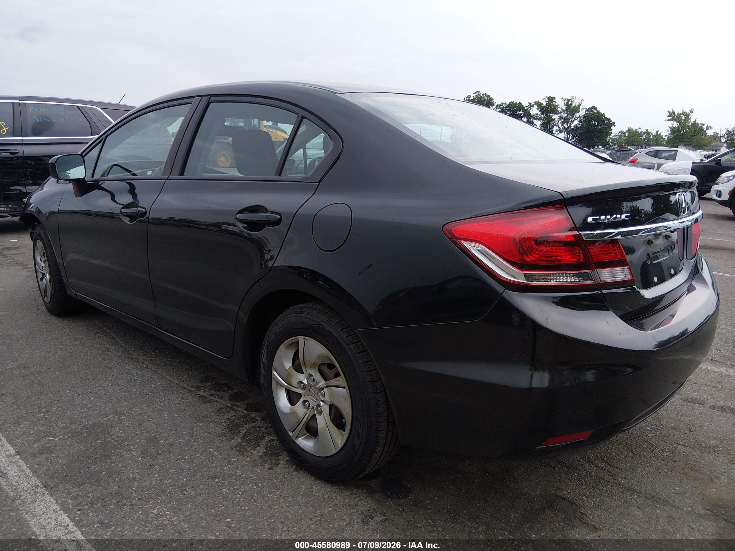2014 Honda Civic Lx Black vin: 2HGFB2F54EH519026