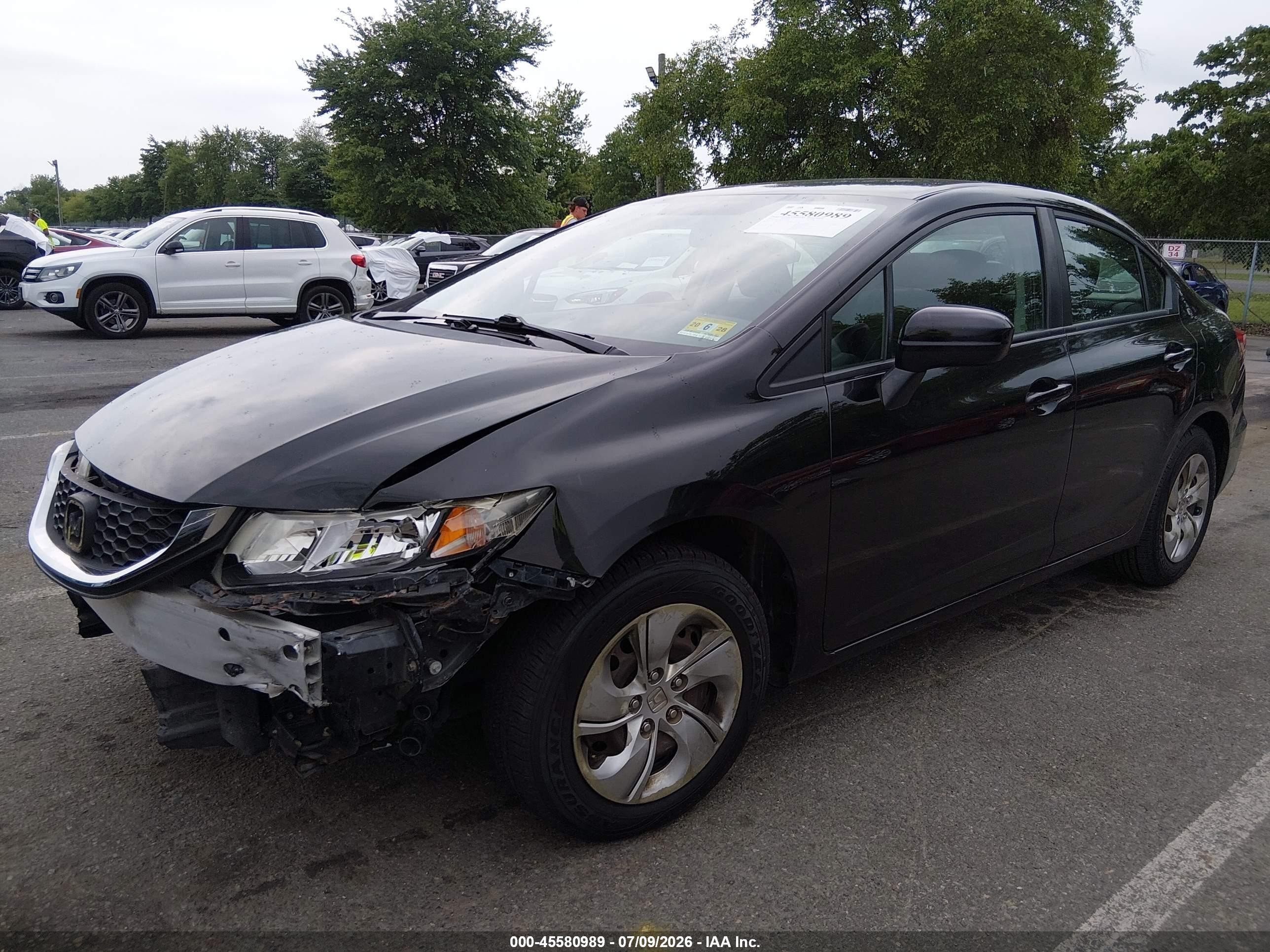 2014 Honda Civic Lx Black vin: 2HGFB2F54EH519026