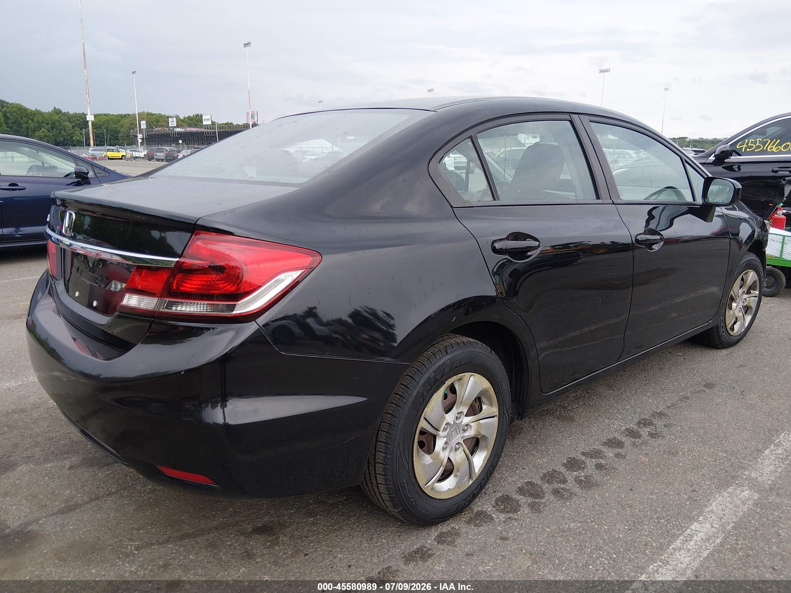 2014 Honda Civic Lx Black vin: 2HGFB2F54EH519026