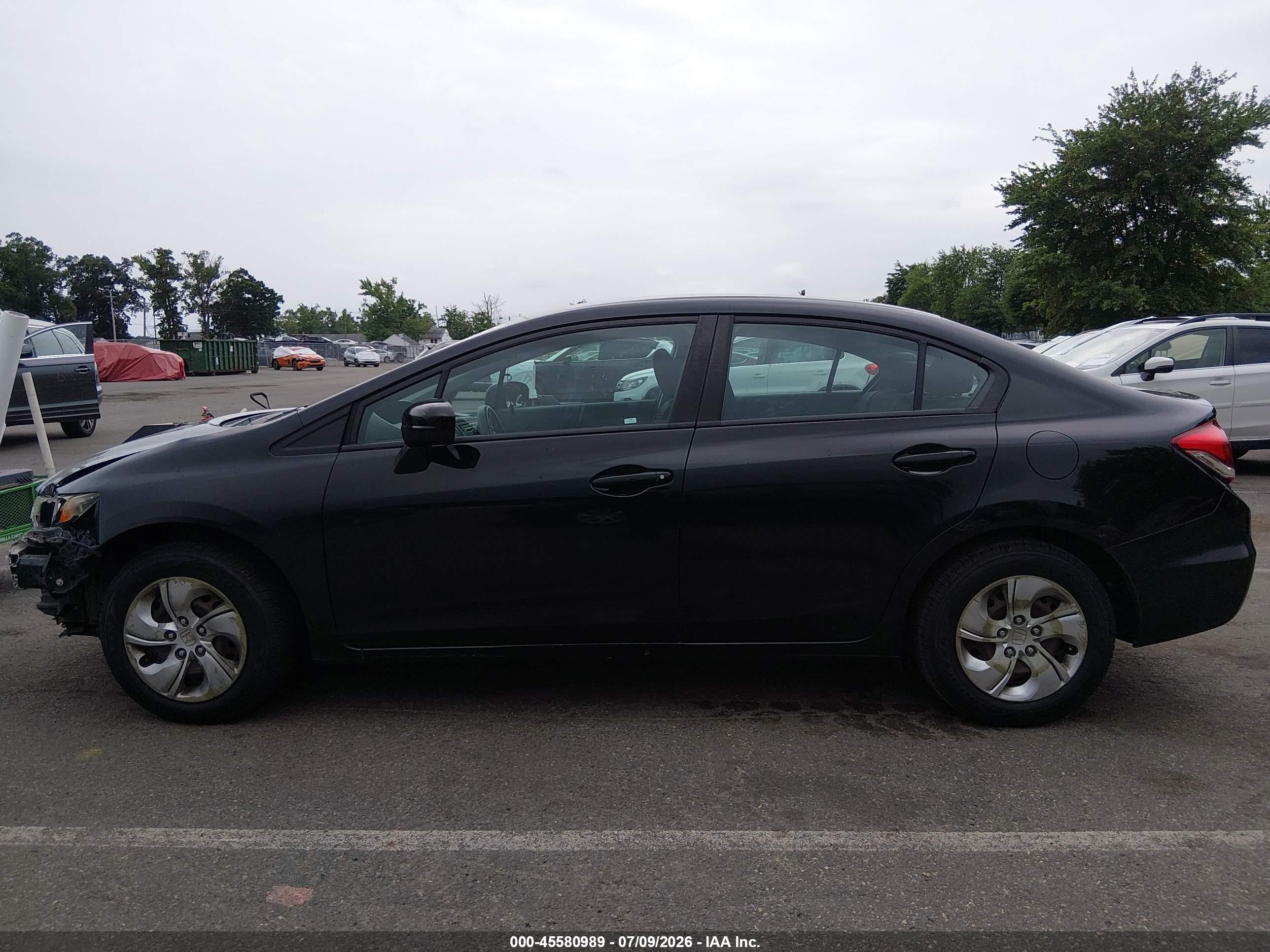 2014 Honda Civic Lx Black vin: 2HGFB2F54EH519026