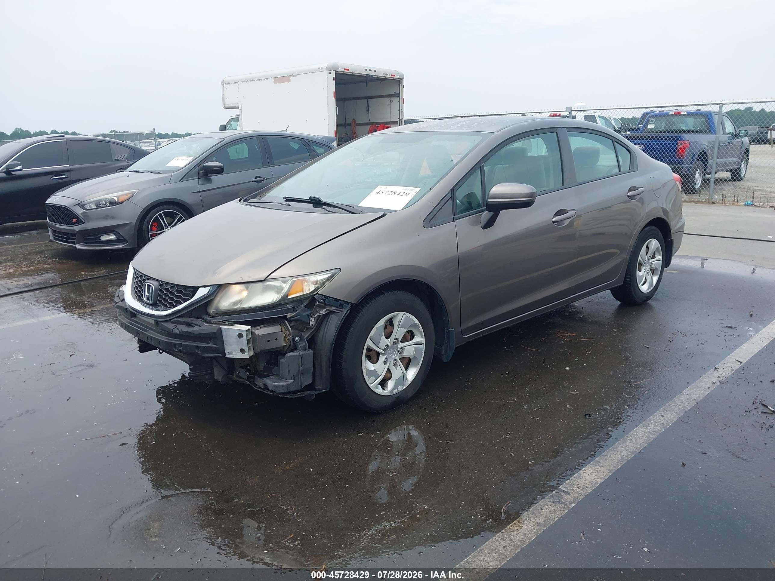 2014 Honda Civic Lx Коричневый vin: 2HGFB2F54EH534030