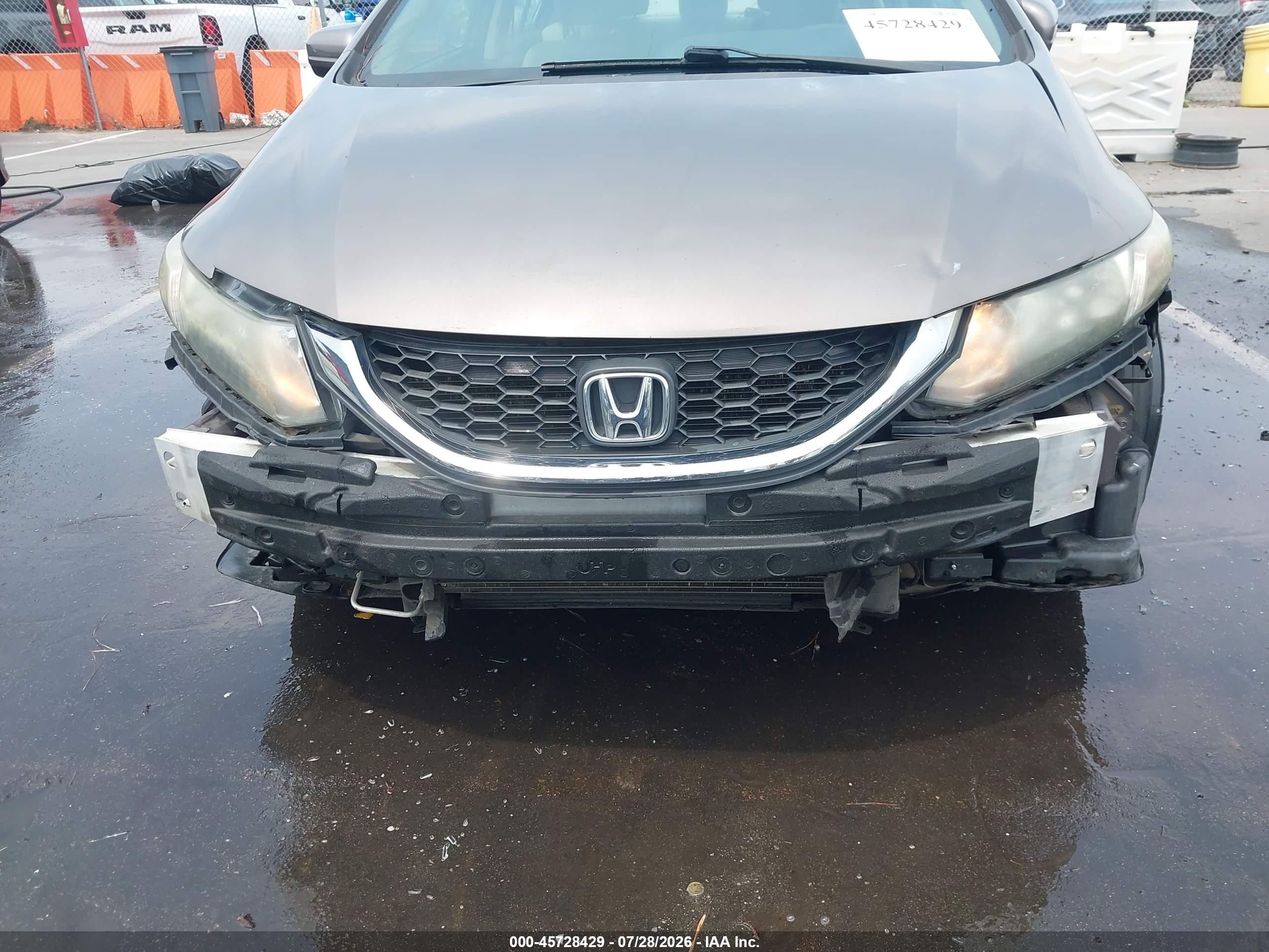 2014 Honda Civic Lx Коричневый vin: 2HGFB2F54EH534030