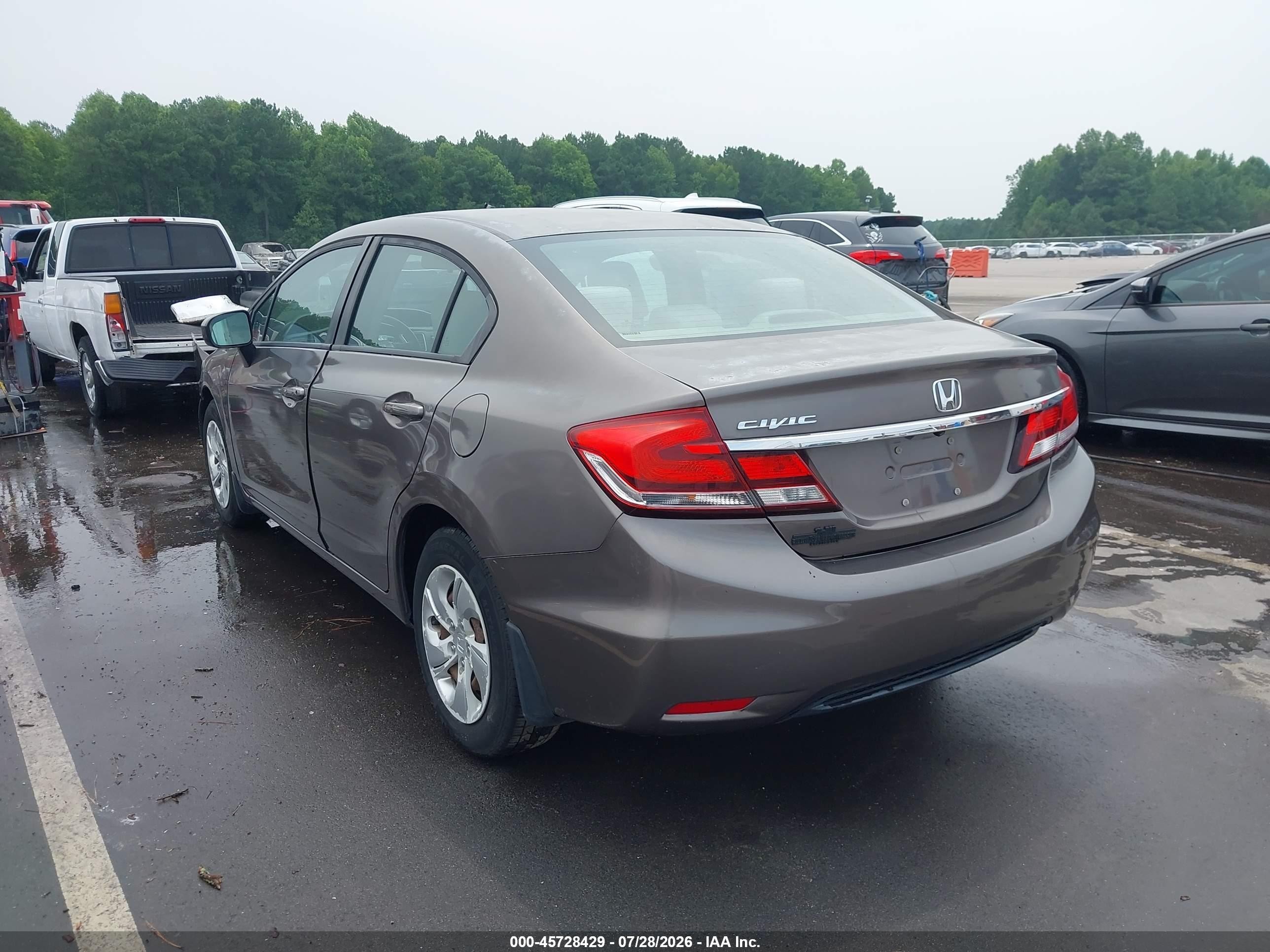 2014 Honda Civic Lx Коричневый vin: 2HGFB2F54EH534030