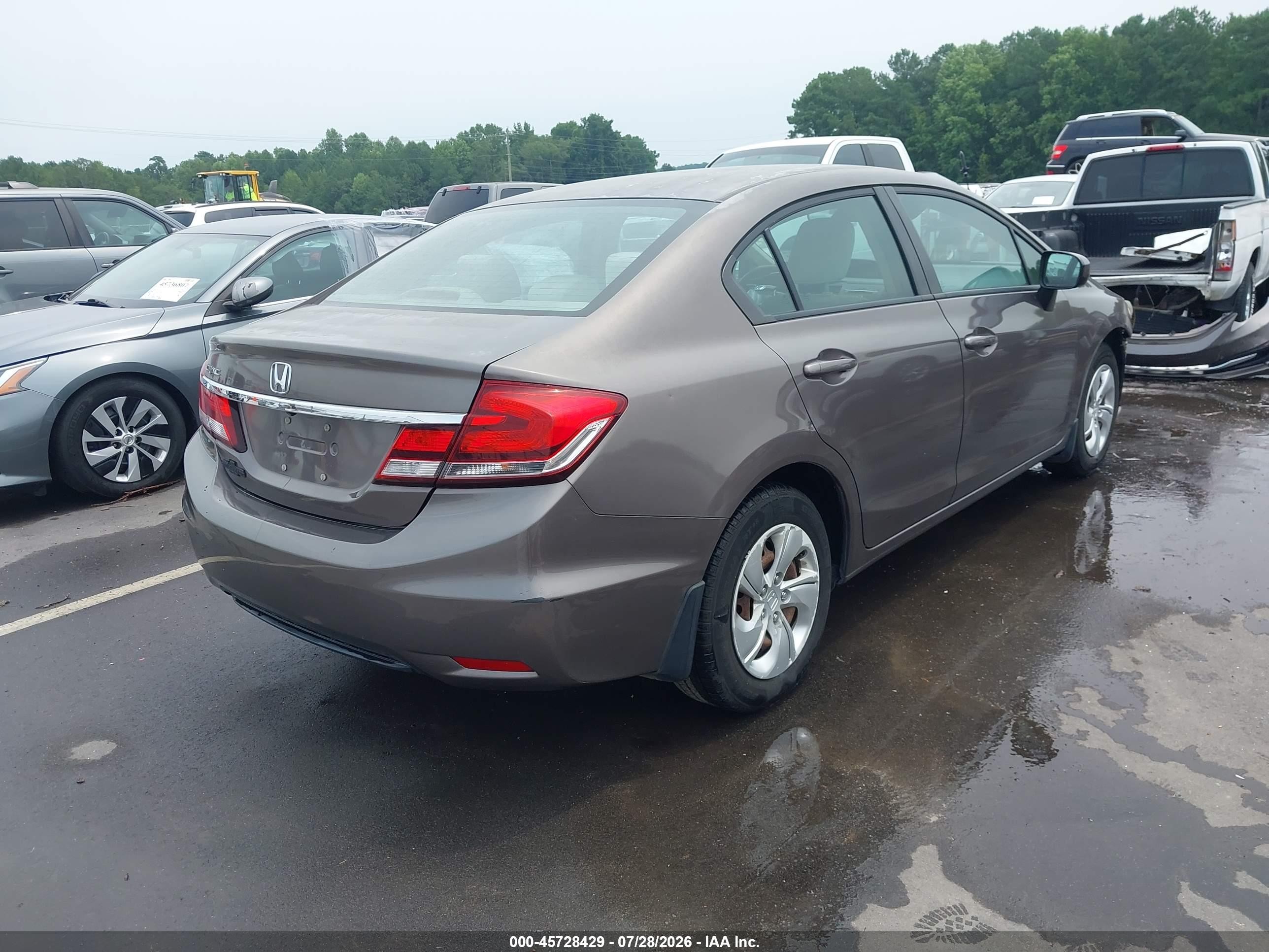 2014 Honda Civic Lx Коричневый vin: 2HGFB2F54EH534030
