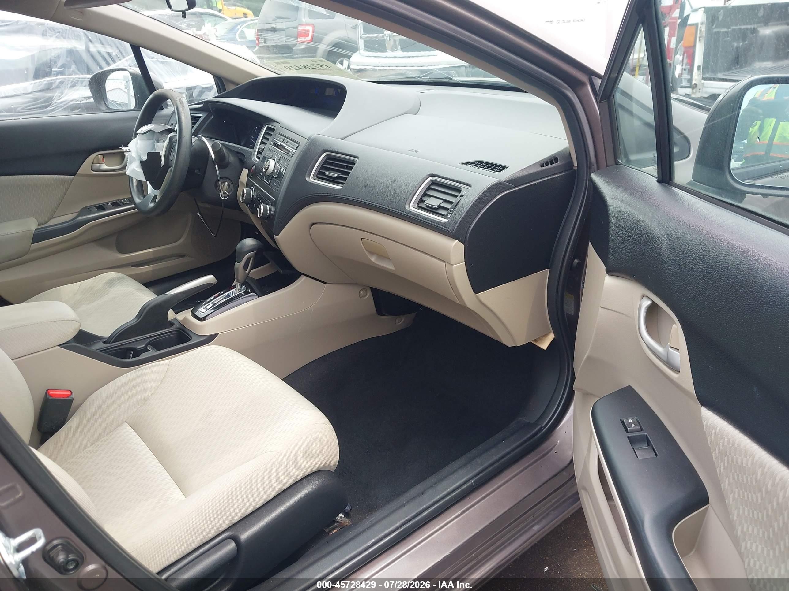 2014 Honda Civic Lx Коричневый vin: 2HGFB2F54EH534030