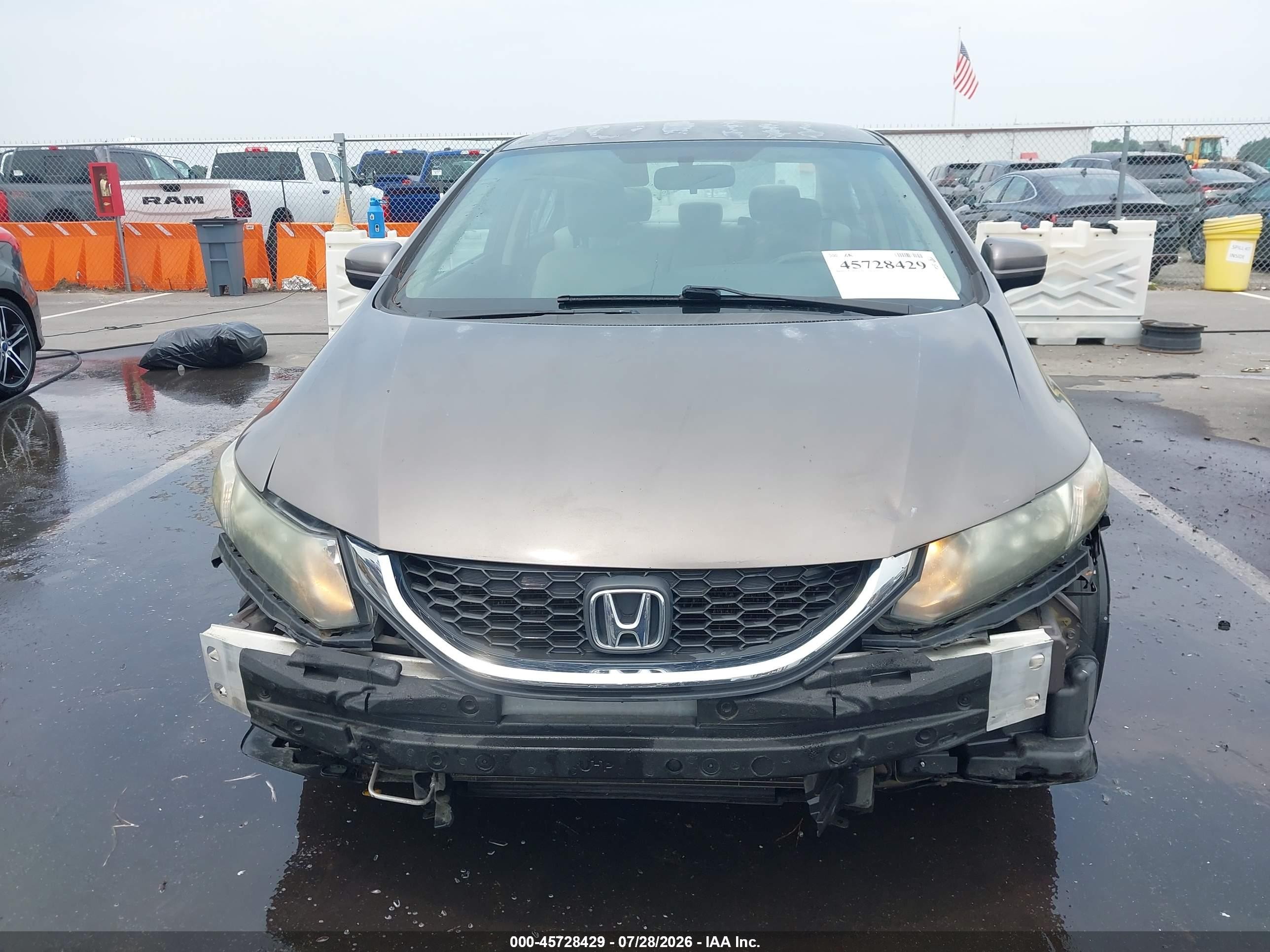 2014 Honda Civic Lx Коричневый vin: 2HGFB2F54EH534030