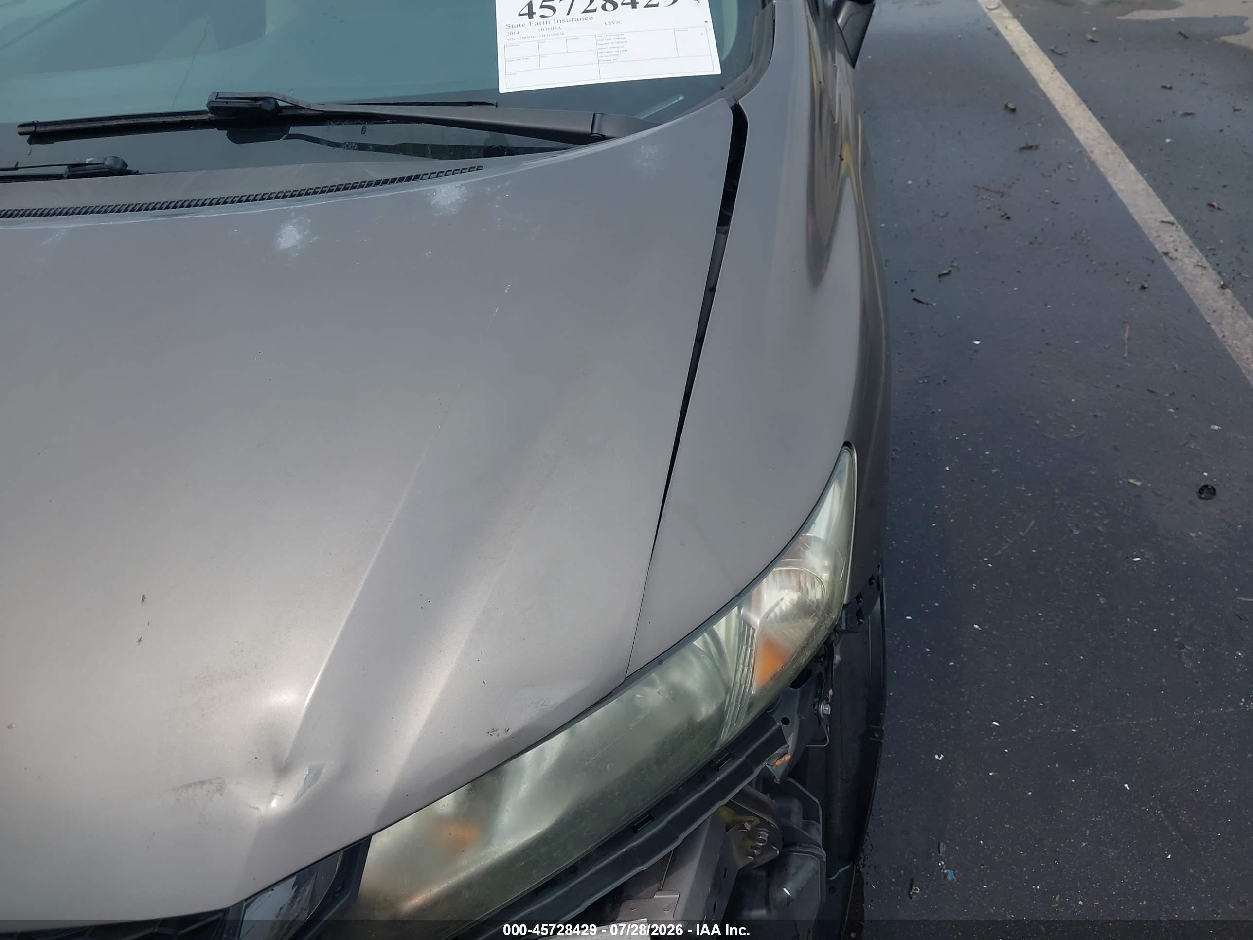 2014 Honda Civic Lx Коричневый vin: 2HGFB2F54EH534030