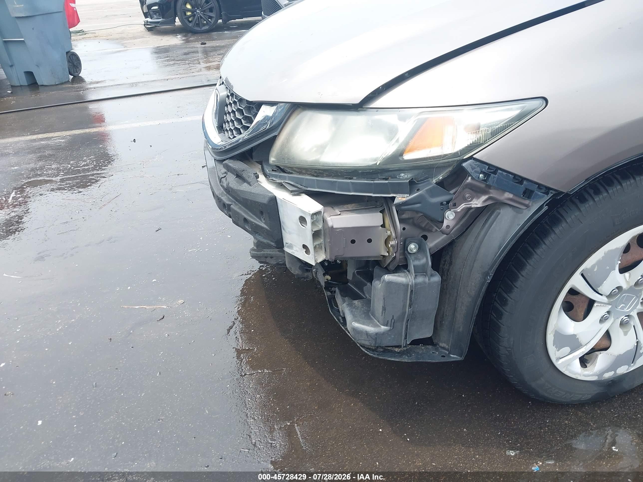 2014 Honda Civic Lx Коричневый vin: 2HGFB2F54EH534030