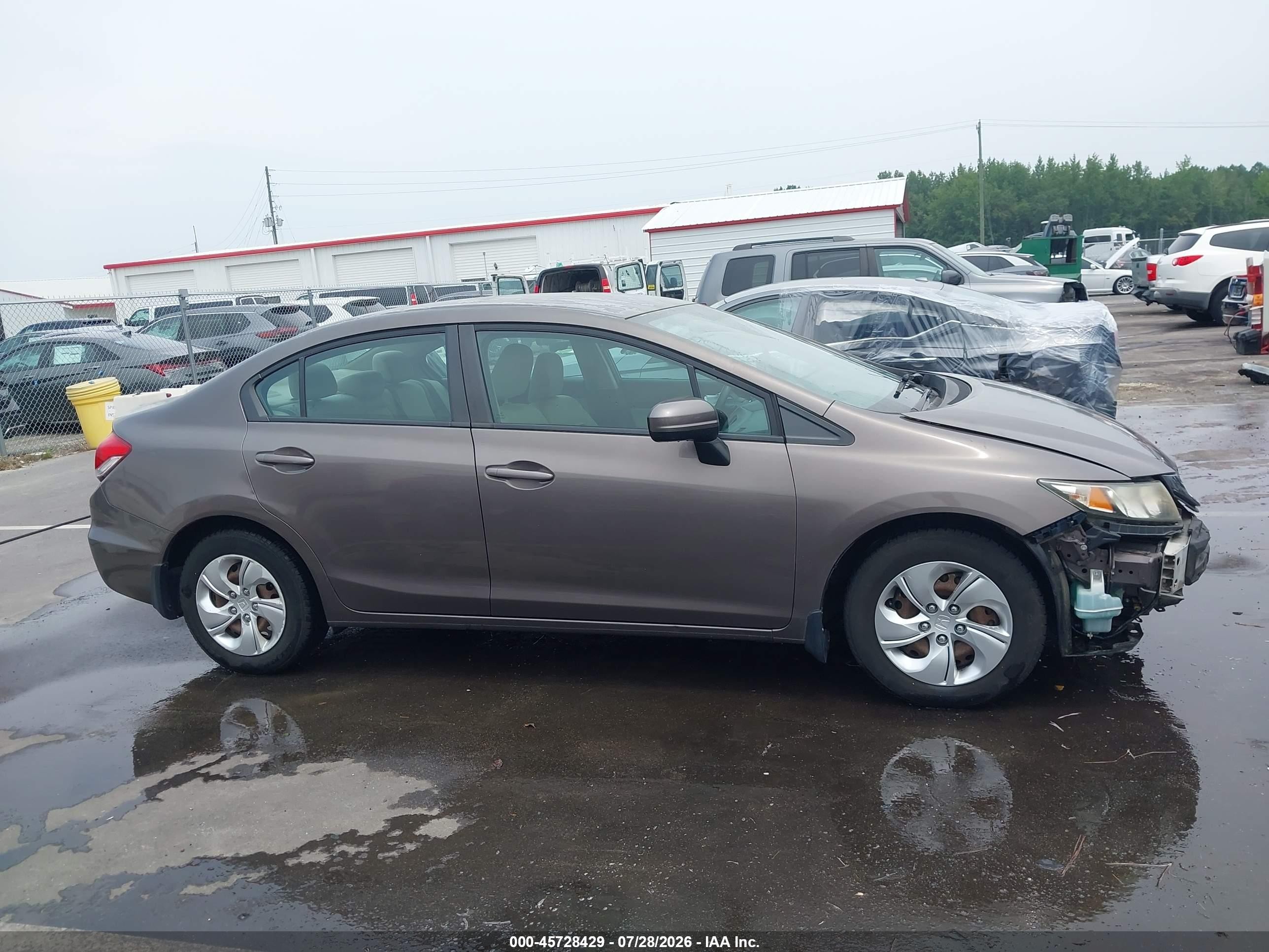 2014 Honda Civic Lx Коричневый vin: 2HGFB2F54EH534030