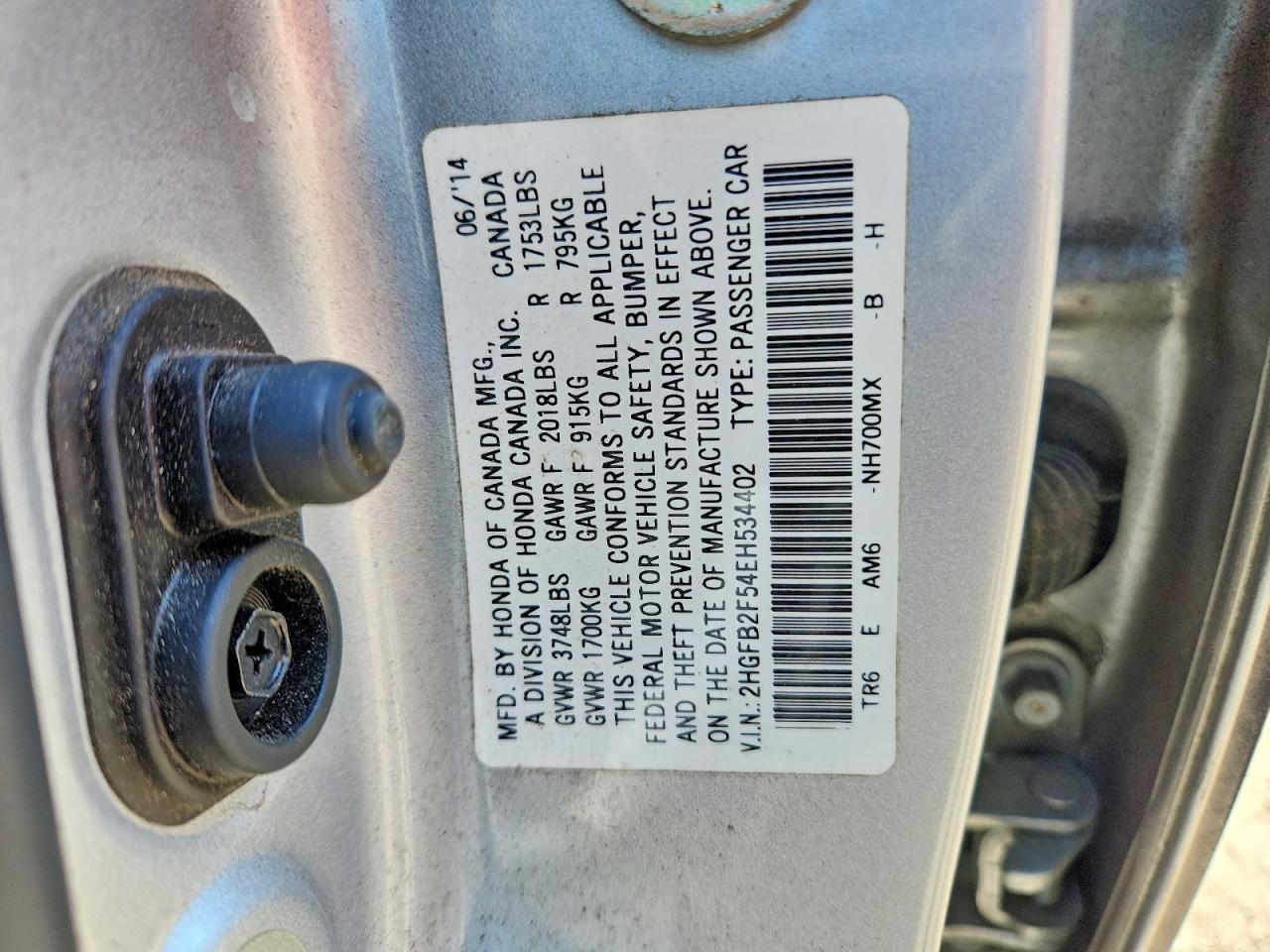 2014 Honda Civic Lx Black vin: 2HGFB2F54EH534402