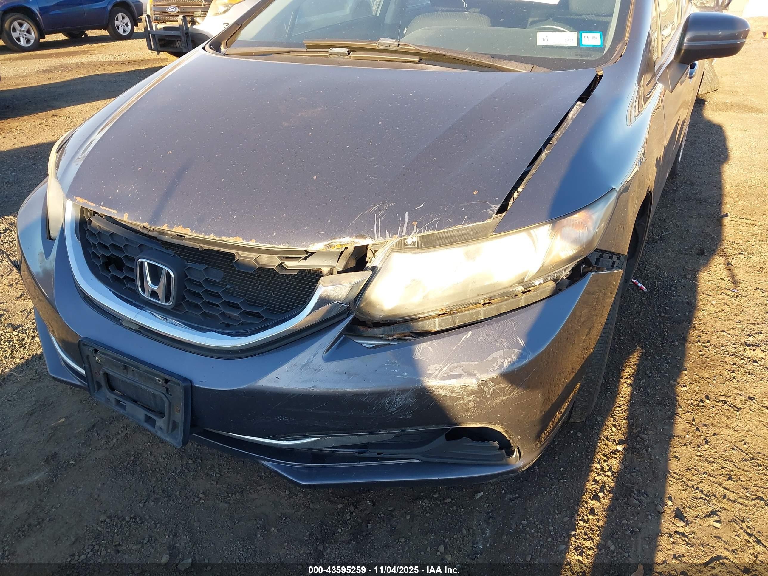 2014 Honda Civic Lx Gray vin: 2HGFB2F54EH550728