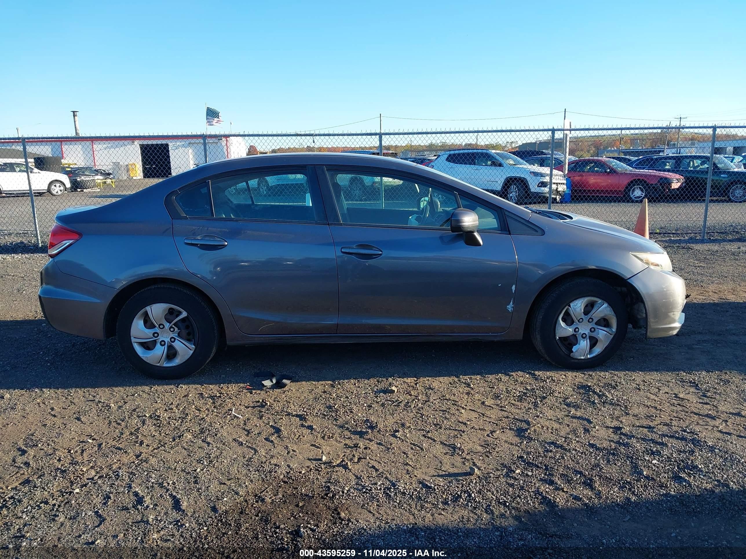 2014 Honda Civic Lx Gray vin: 2HGFB2F54EH550728