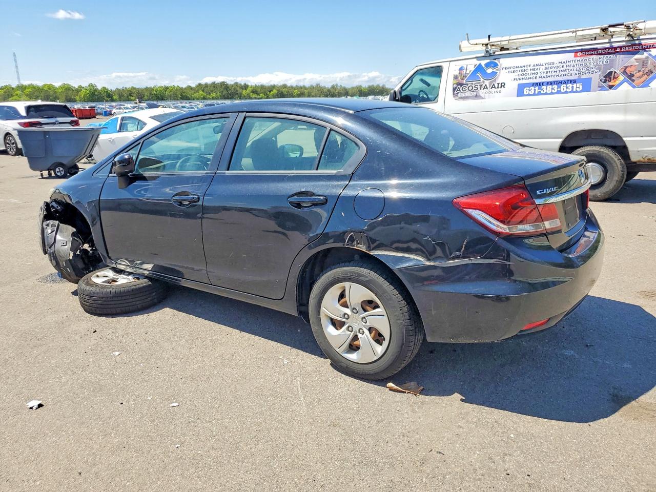 2014 Honda Civic Lx Черный vin: 2HGFB2F54EH554519