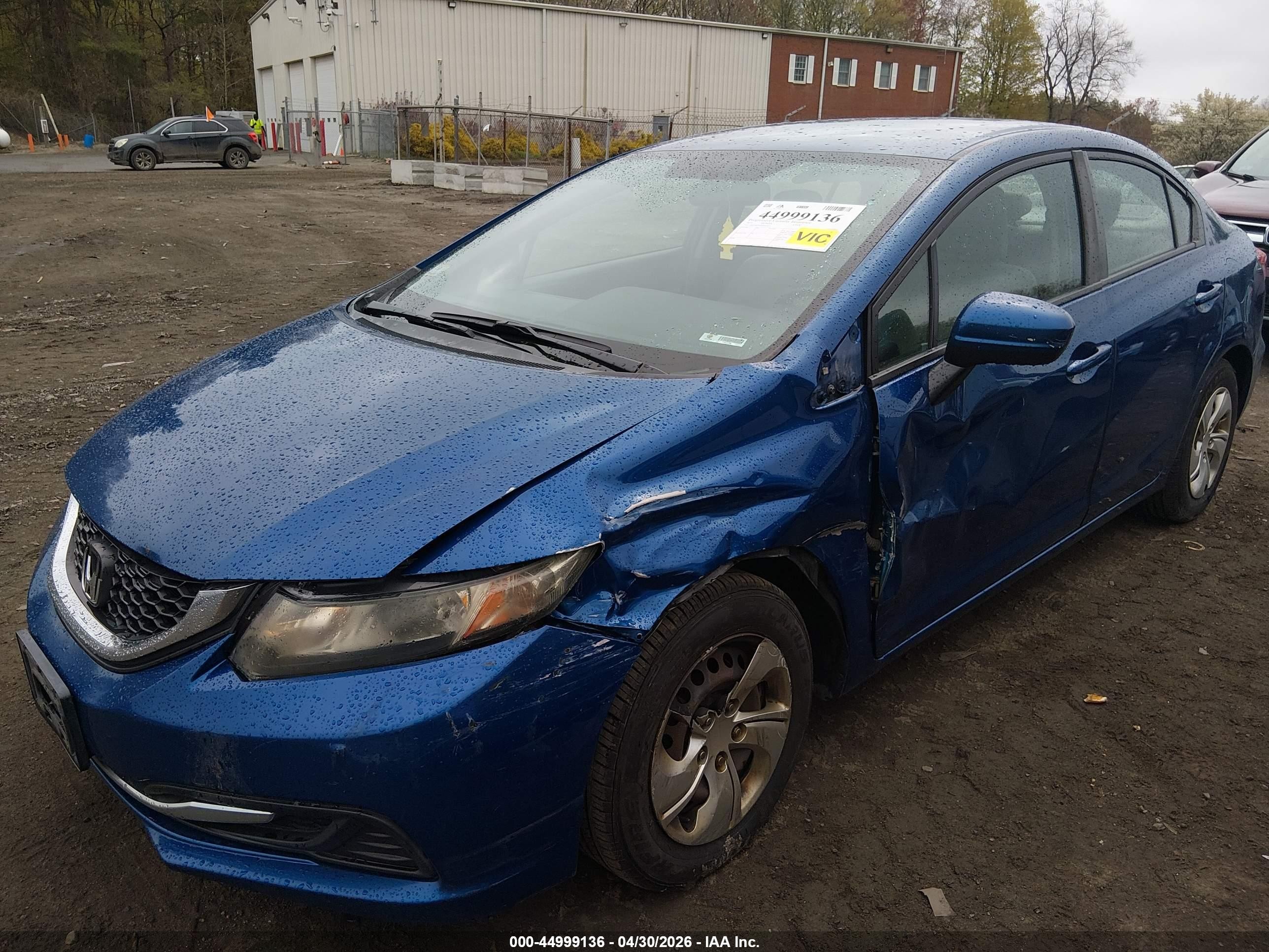 2014 Honda Civic Lx Blue vin: 2HGFB2F54EH557453