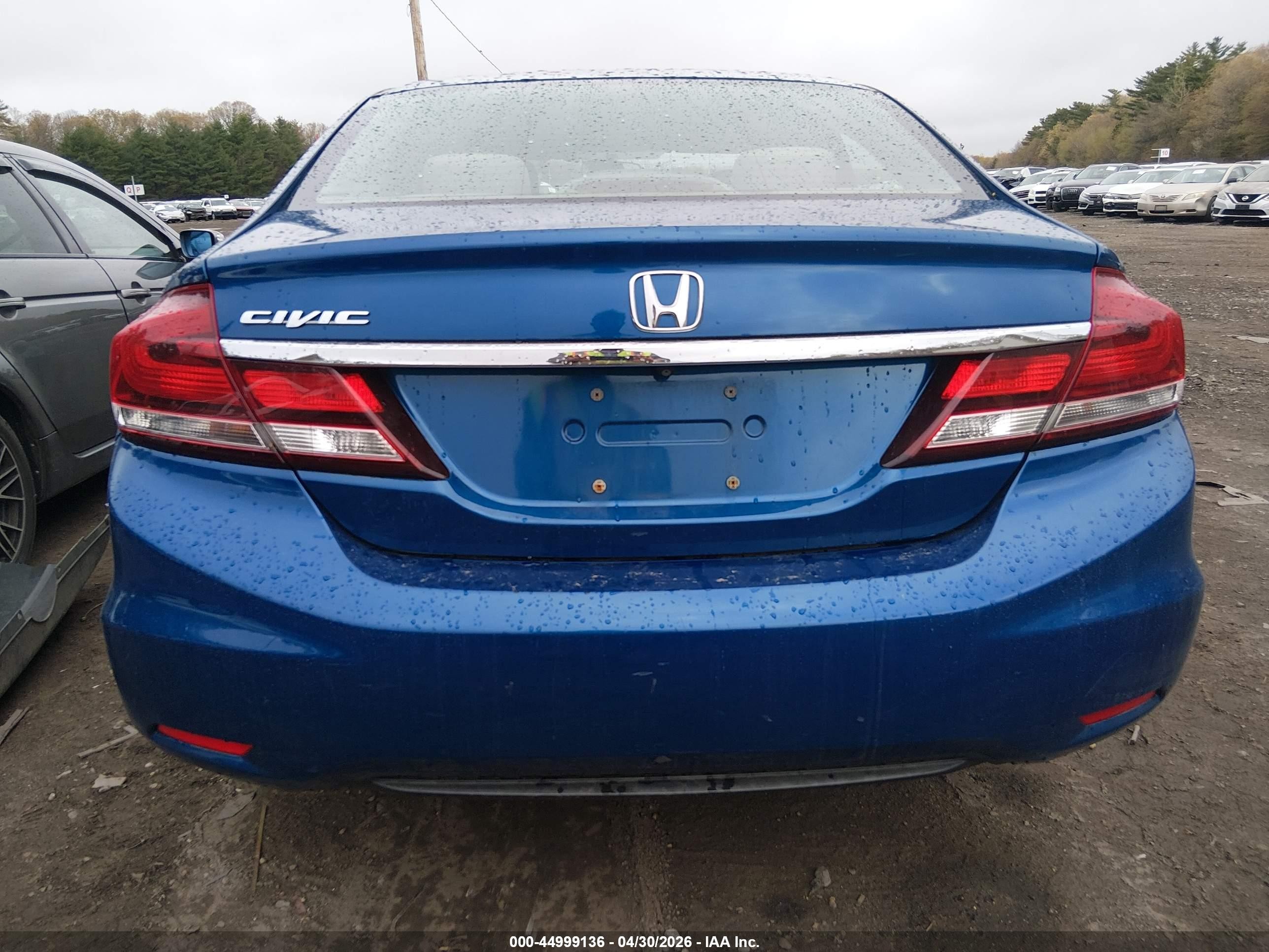 2014 Honda Civic Lx Blue vin: 2HGFB2F54EH557453