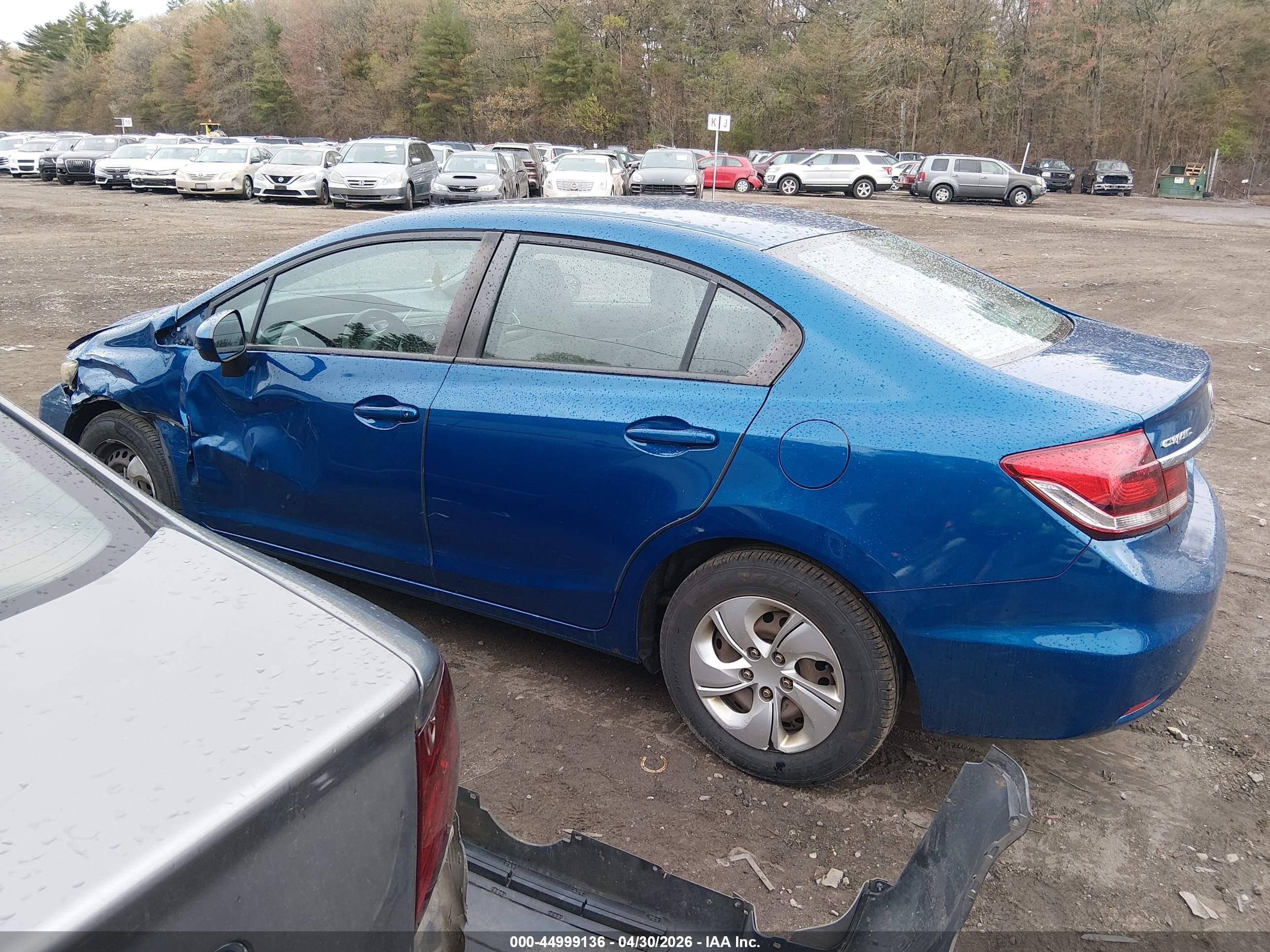 2014 Honda Civic Lx Blue vin: 2HGFB2F54EH557453