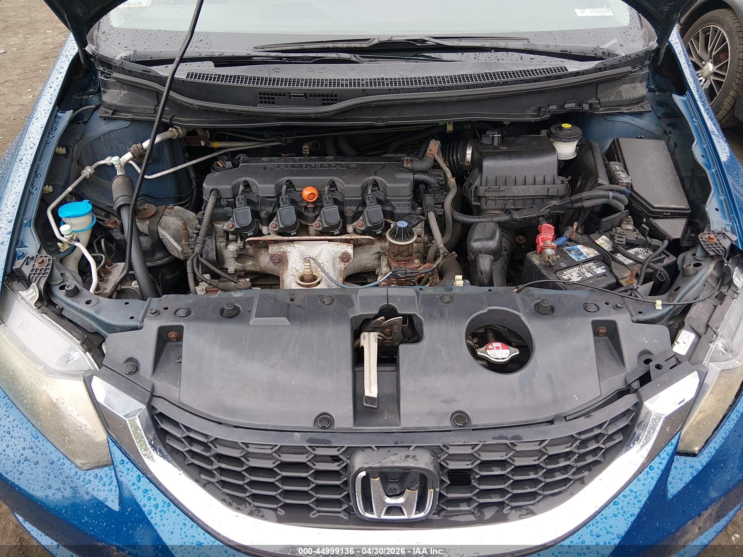 2014 Honda Civic Lx Blue vin: 2HGFB2F54EH557453