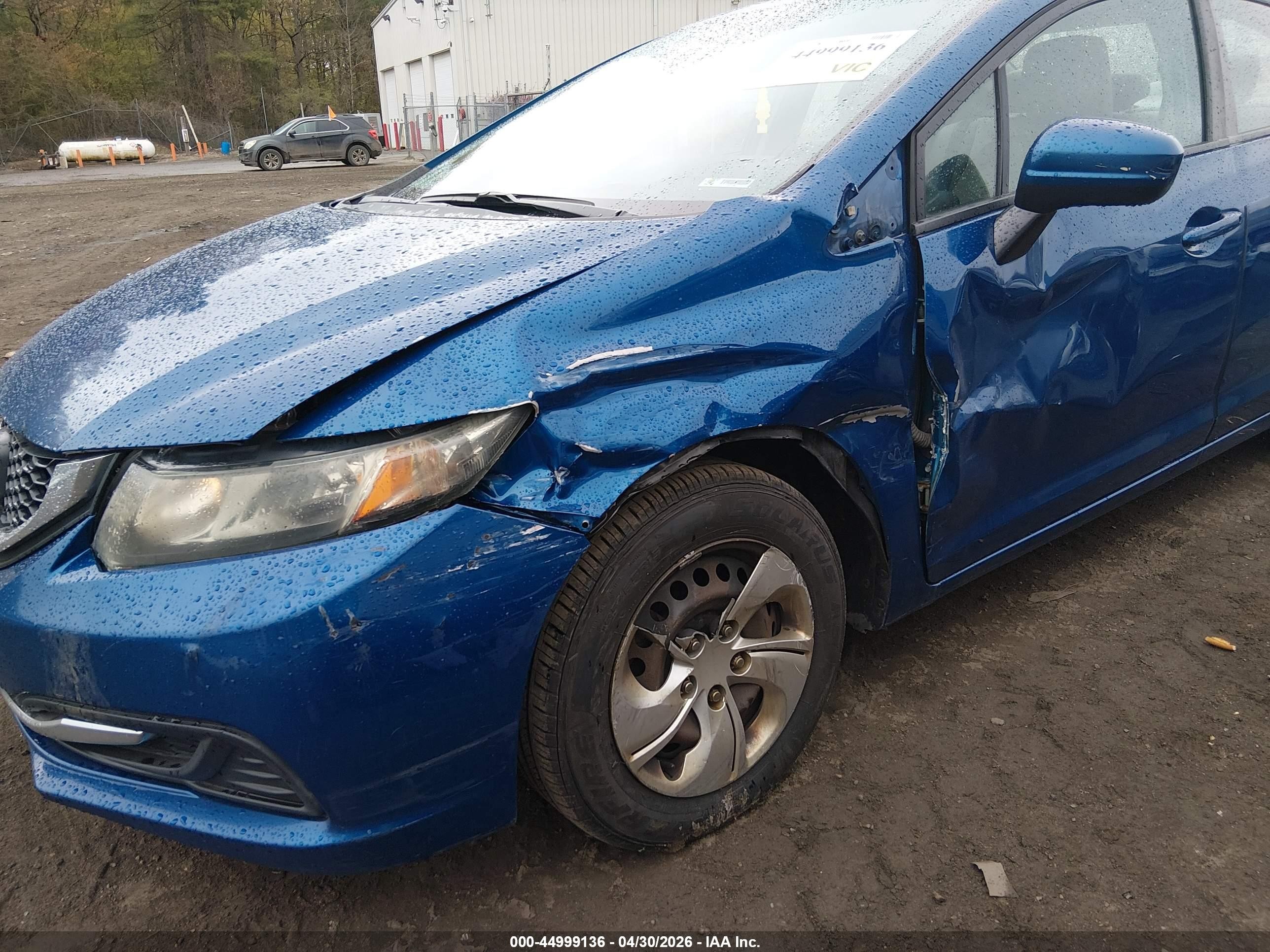2014 Honda Civic Lx Blue vin: 2HGFB2F54EH557453