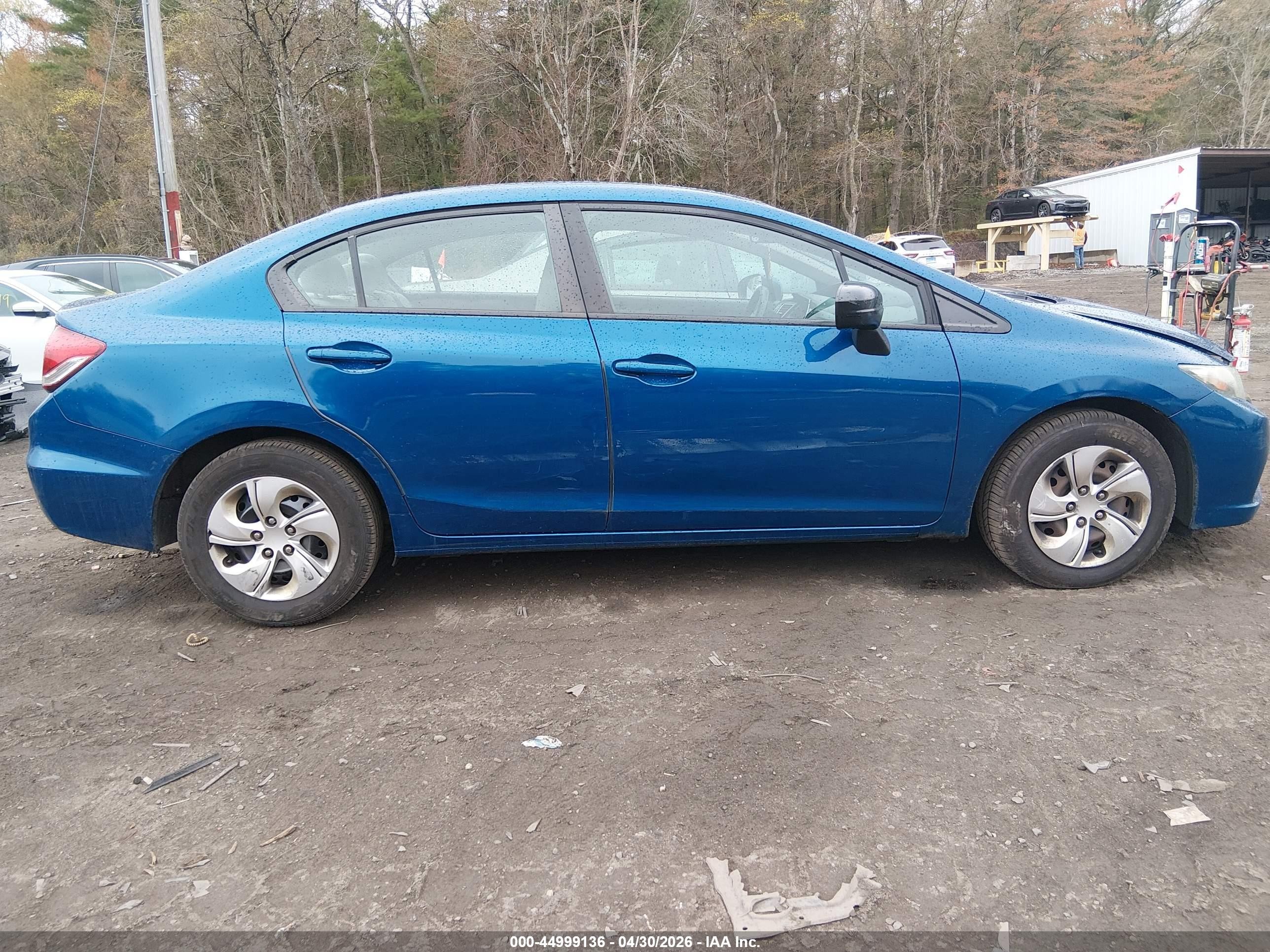 2014 Honda Civic Lx Blue vin: 2HGFB2F54EH557453